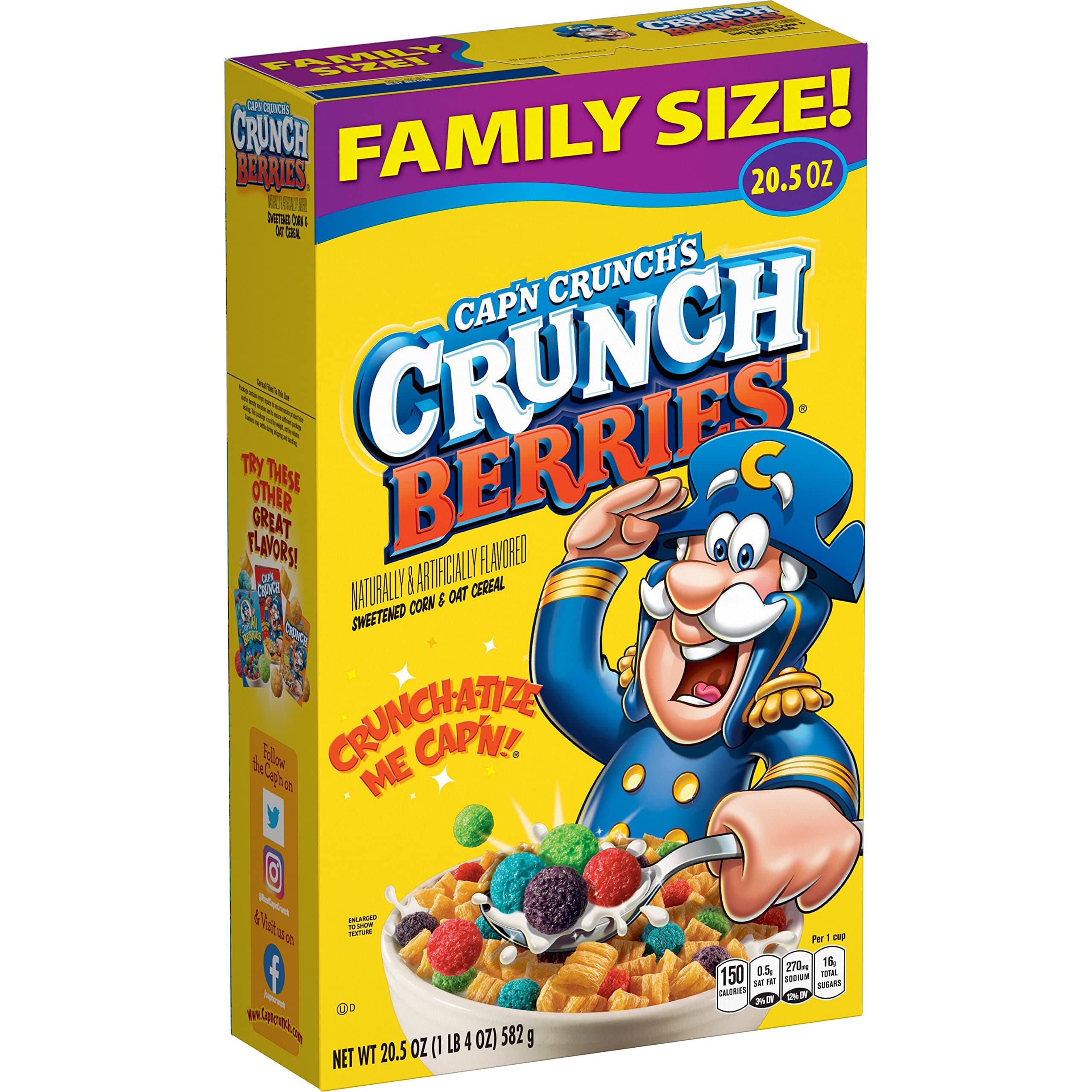 Cereal, Crunch Berries, 20.5oz Box