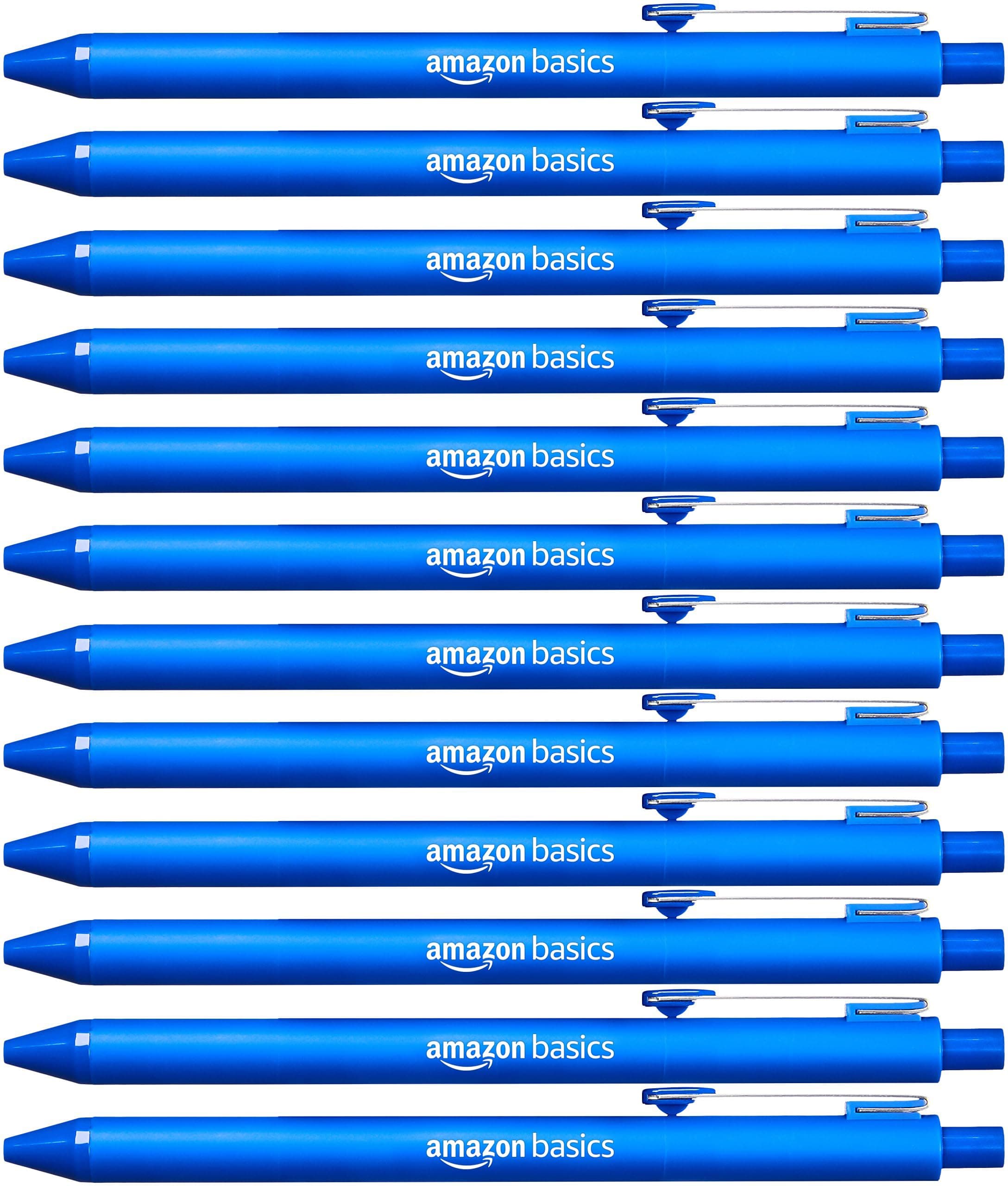 Amazon Basics Retractable Ballpoint Pen, Blue, 12 Count, Pack of 1