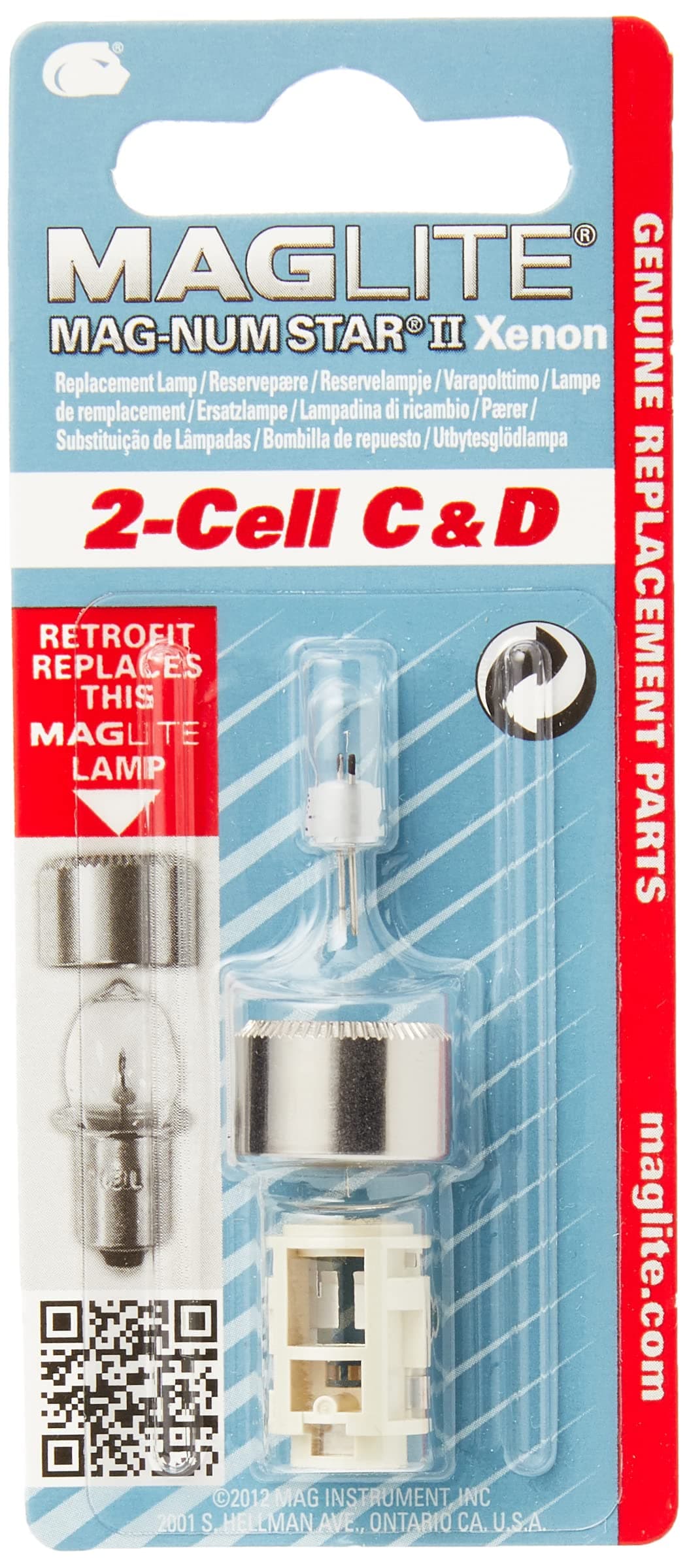 Xenon, 2 Cell C and D Replacement lamp