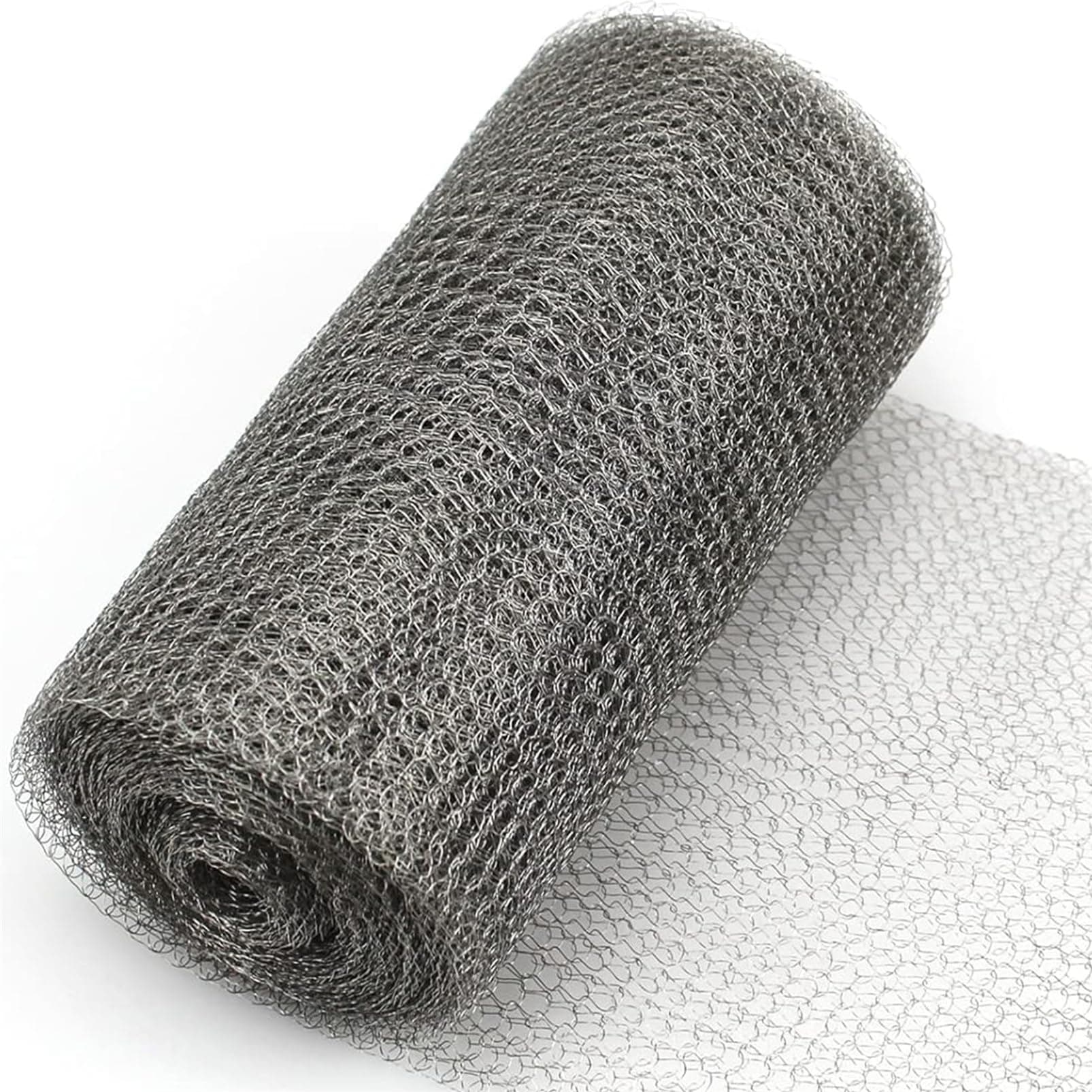 Wire Mesh for Mice Control 7.8” X 13.1Ft Hole Fill Fabric Gap Blocker Stainless Steel Wire Mesh Roll Flexible Stretchy Fabric DIY Kit for Garden House Rodent