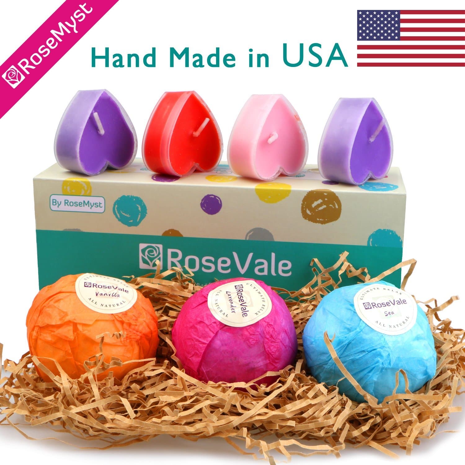 Bath Bombs Gift Set - Bath Bombs Kit - Ultra Lush Spa Fizzies - Enjoyable than Bath Beads & other Bath Body Products - Add to bath bubbles - Relaxation Kit Bath Basket, 3 Assorted Gift Set