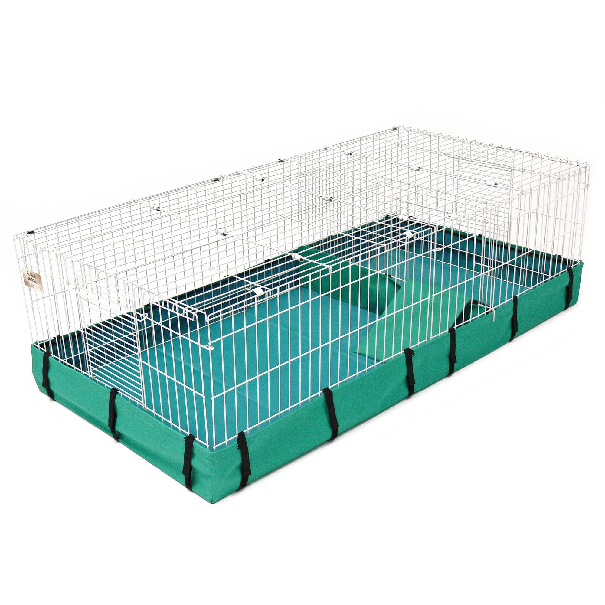 Guinea Habitat Plus Cage, Includes Divider Panel and Hinged Top, Washable PVC Canvas Bottom, Expandable Small Animal Cage for Guinea Pigs, 171GHP