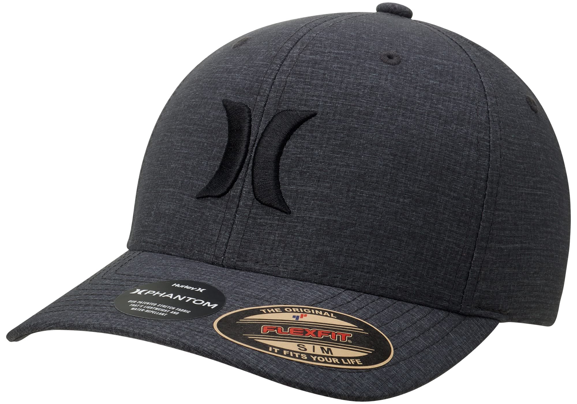 HurleyMen’s Hat – Phantom Flexfit Fitted Baseball Cap, Size Large-X-Large, Grey