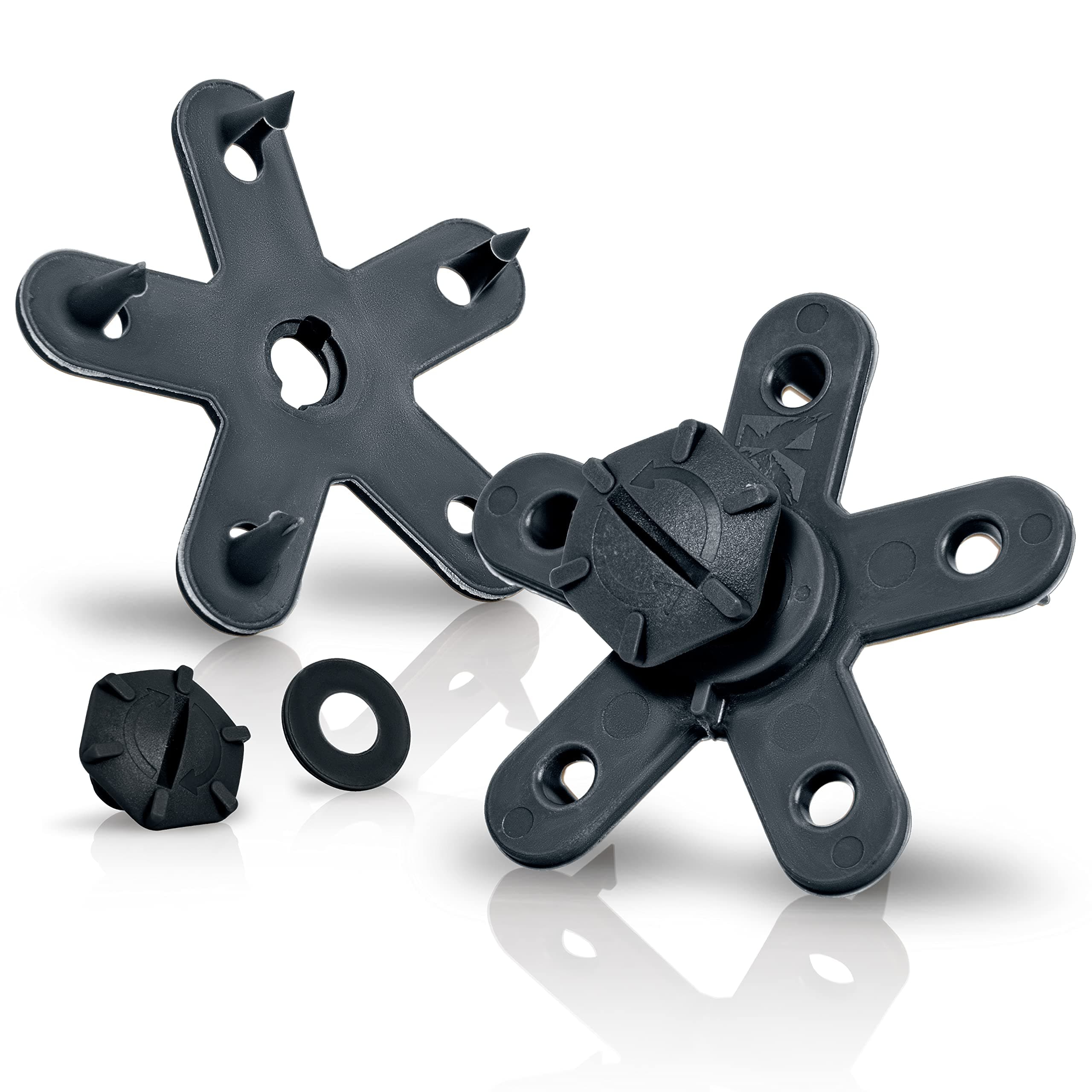 Eagle Klaw 2.0 Floor Mat Clips (8 Sets) for Car Mats and Floor Liners - Made in USA Car Accessories - Black - 4 Car Floor Mats kit Without Cutter