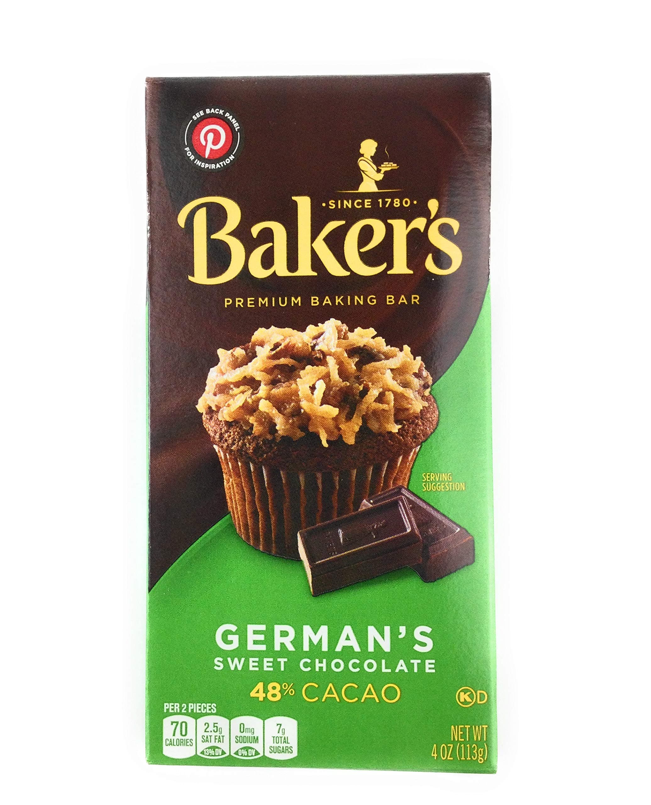 Kraft Bakers German Chocolate Bar, 4 OZ