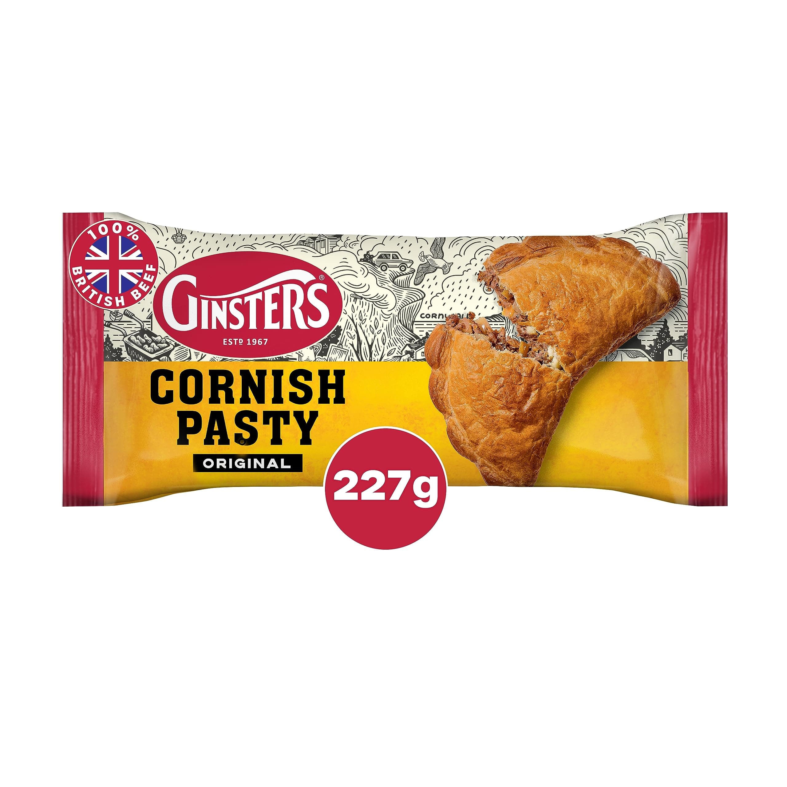 Ginsters Original Cornish Pasty, 227g
