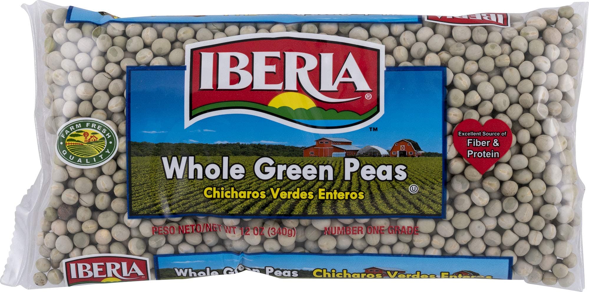 Whole Green Peas, 12 Oz