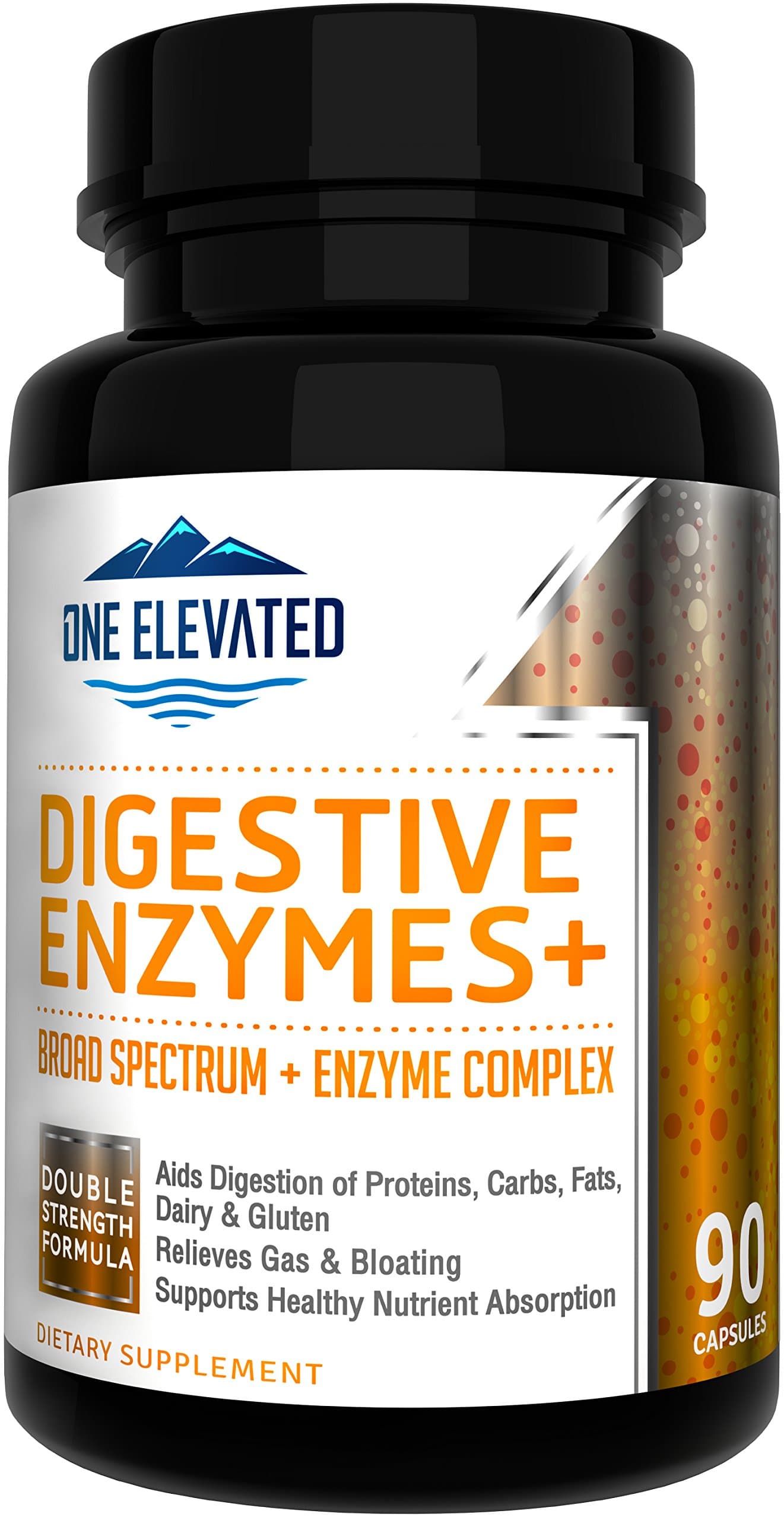 Full Spectrum & Highest Grade Digestive Enzymes Supplements. Double Potency Formula Ensuring Highest Enzymes Activity Level Delivery. Digest All Food Groups, Gluten & Lactose for Broad PH Setting.