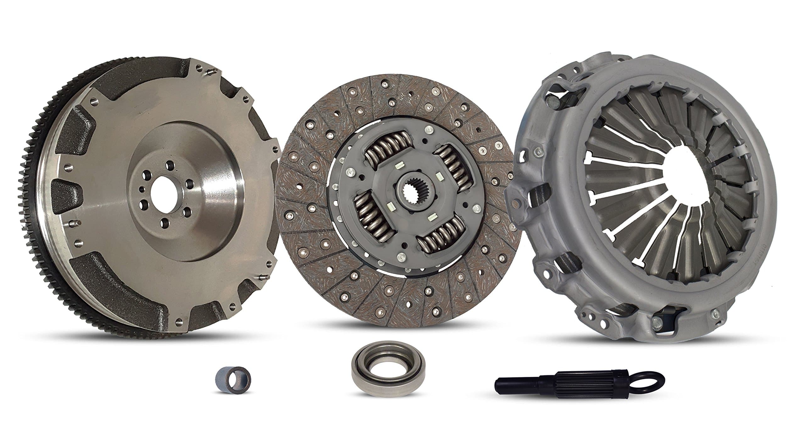 Clutch Conversion Flywheel Kit (06-080SMF-11) Compatible With Equator Base Premium Frontier S SE SV XE 2005-2019 2.5L 2488CC | GAS DOHC Naturally Aspirated Ceramic Sprung Disc