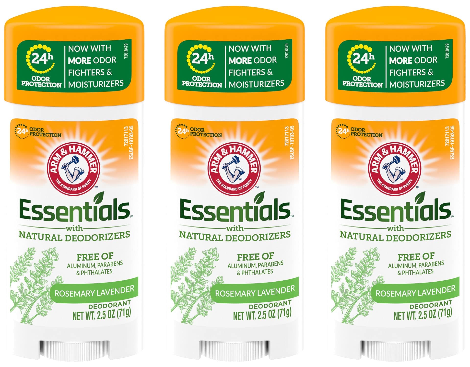 Essentials Solid Deodorant Fresh 2.5 Oz (Pack of 3) by Arm & Hammer