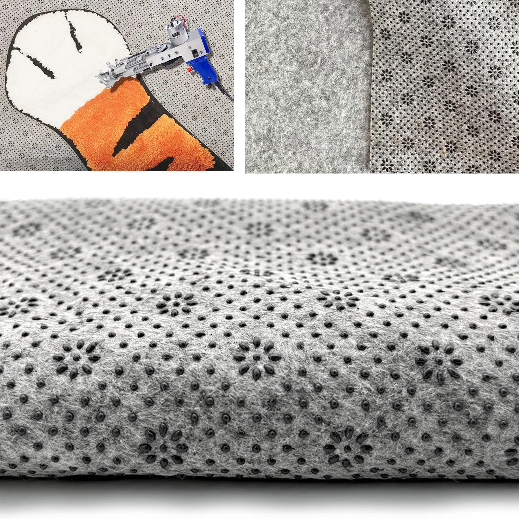 Tufting Cloth, Non-Slip Rug Backing Felt Cloth for Tufted Rugs, Large Size Secondary Backing Fabric for Tufting, Punch Needle, Rug Hooking, 68x80 in