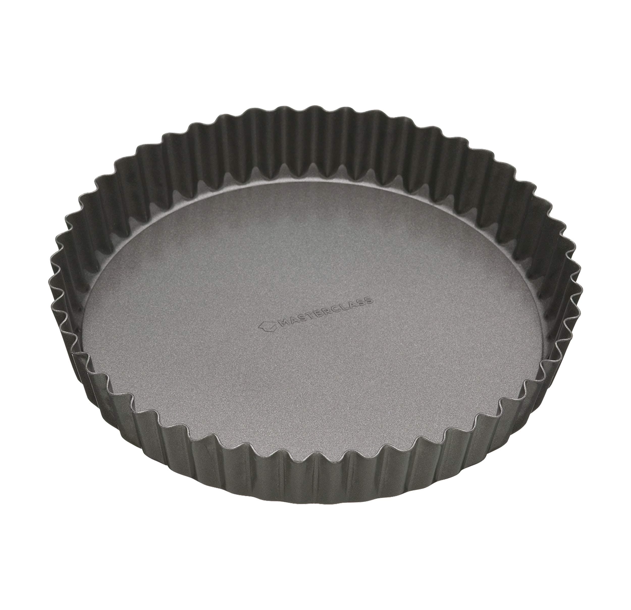 Master Class Non-Stick Fluted Loose Base Quiche Tin Round 25cm (10"), Sleeved