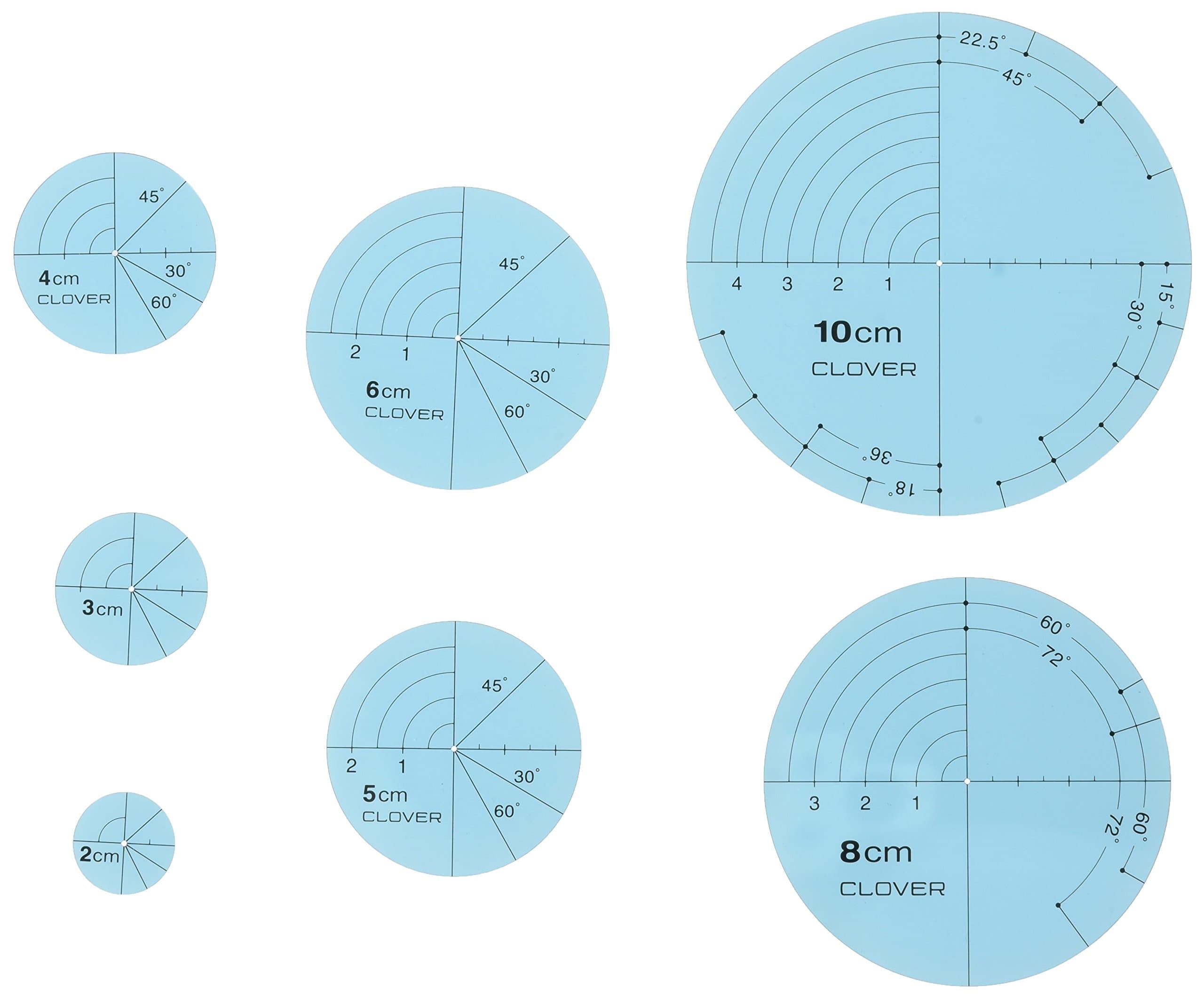 CloverCircular Templates for Drawing Quilting Lines