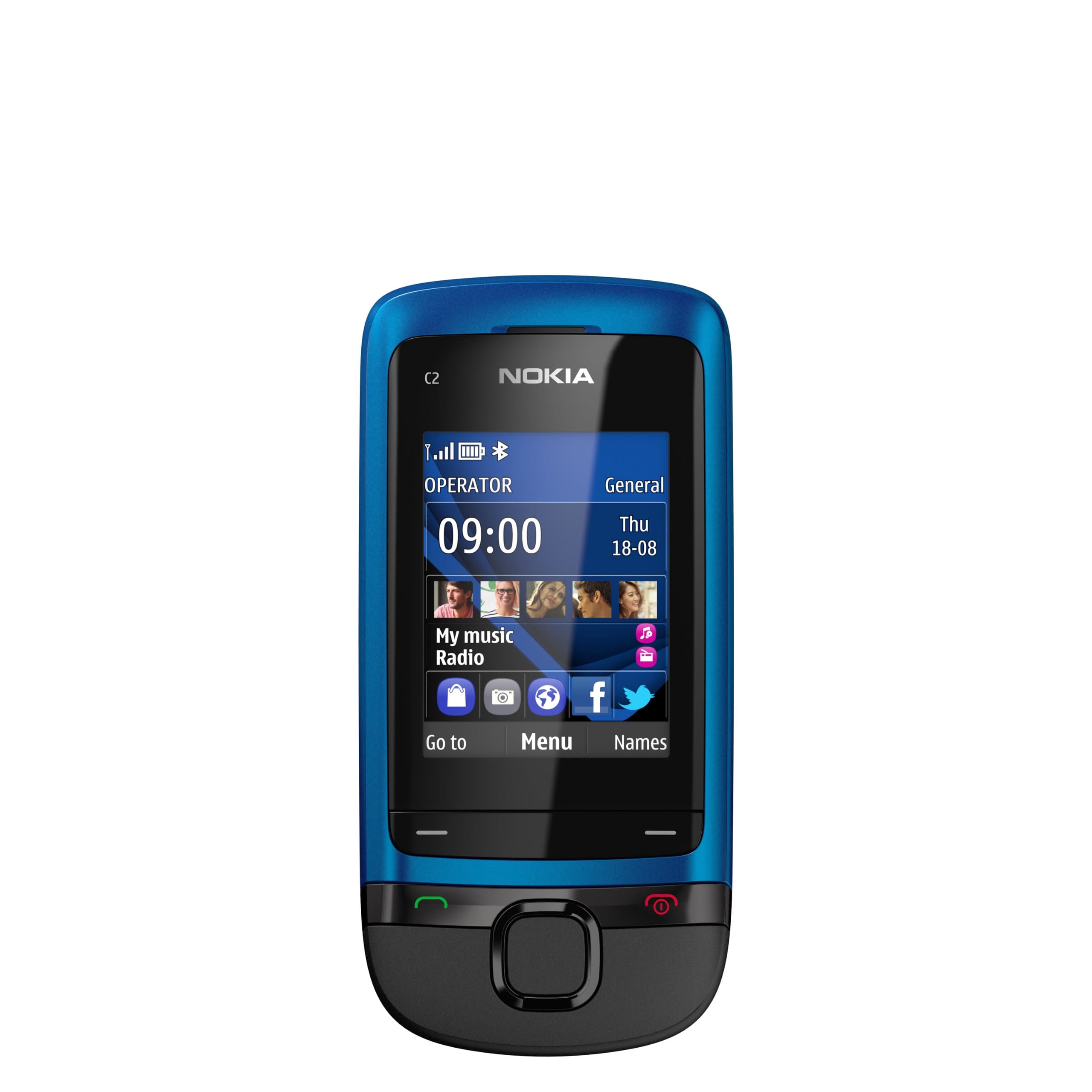 Nokia c2-05 slider phone blue
