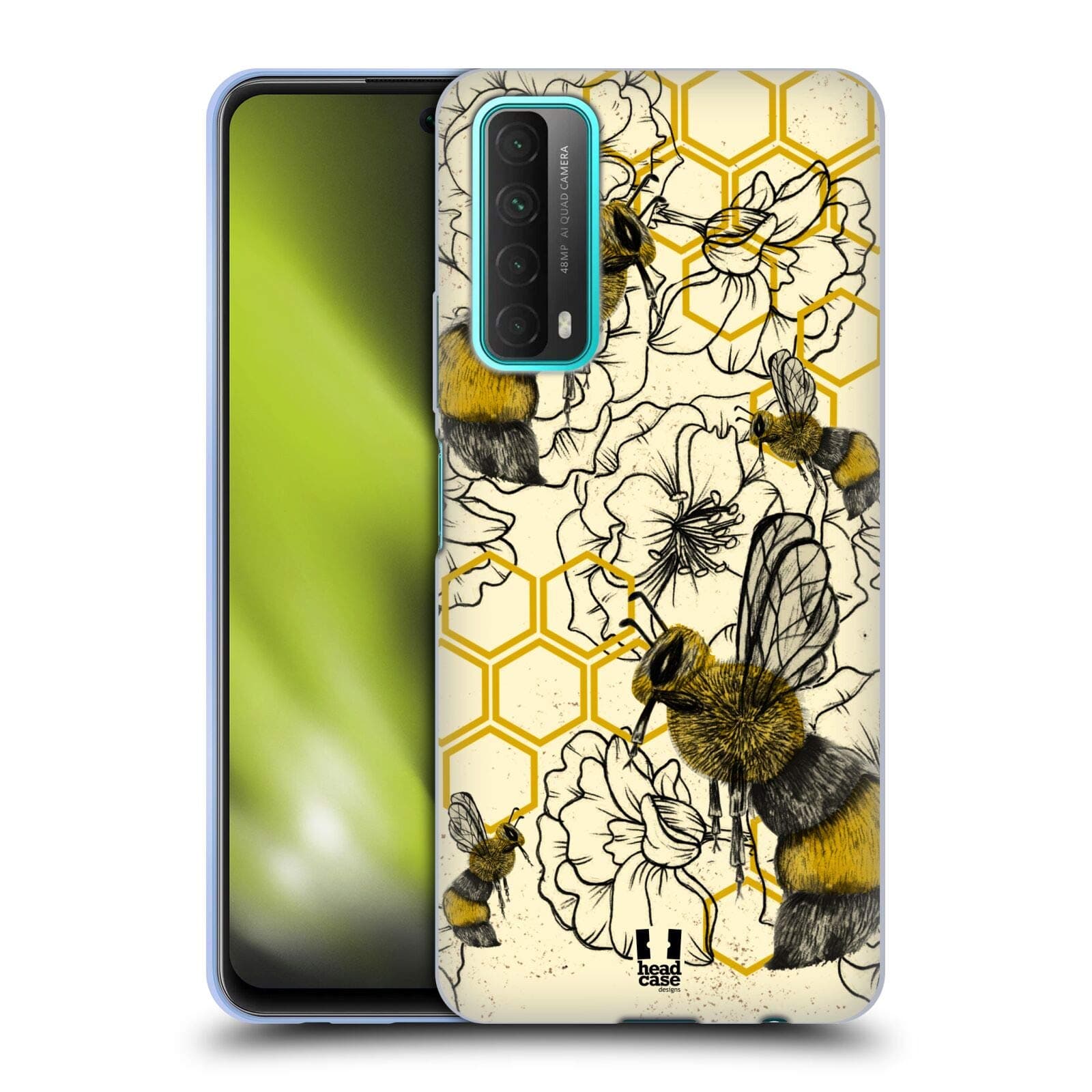 Head Case DesignsBees Insect Prints Soft Gel Case Compatible With Huawei P Smart (2021)