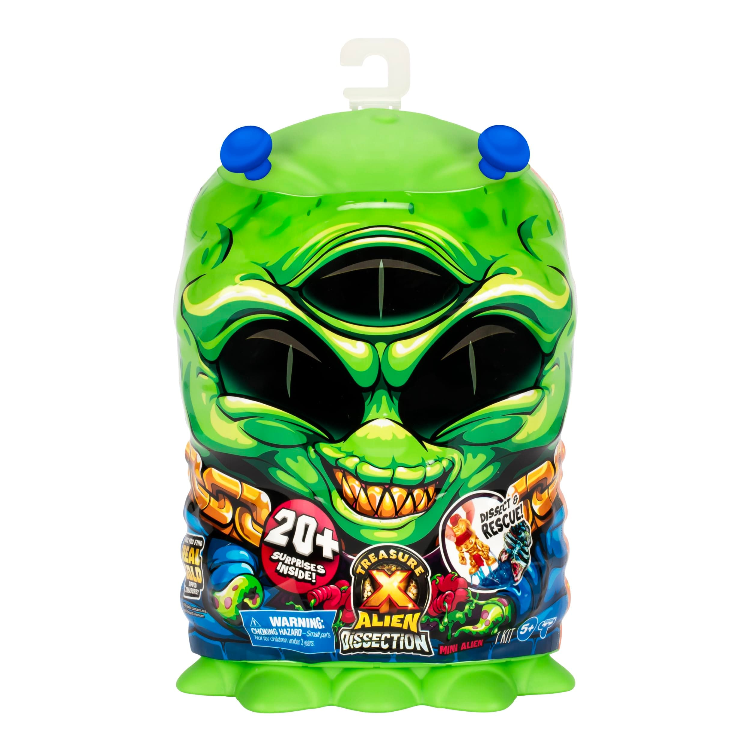 TREASURE X Mini Alien Dissection, Dissect the 8"" (20cm) Mini Alien to reveal 20 + surprises hidden within! 3 different Mini Aliens to Collect and Dissect