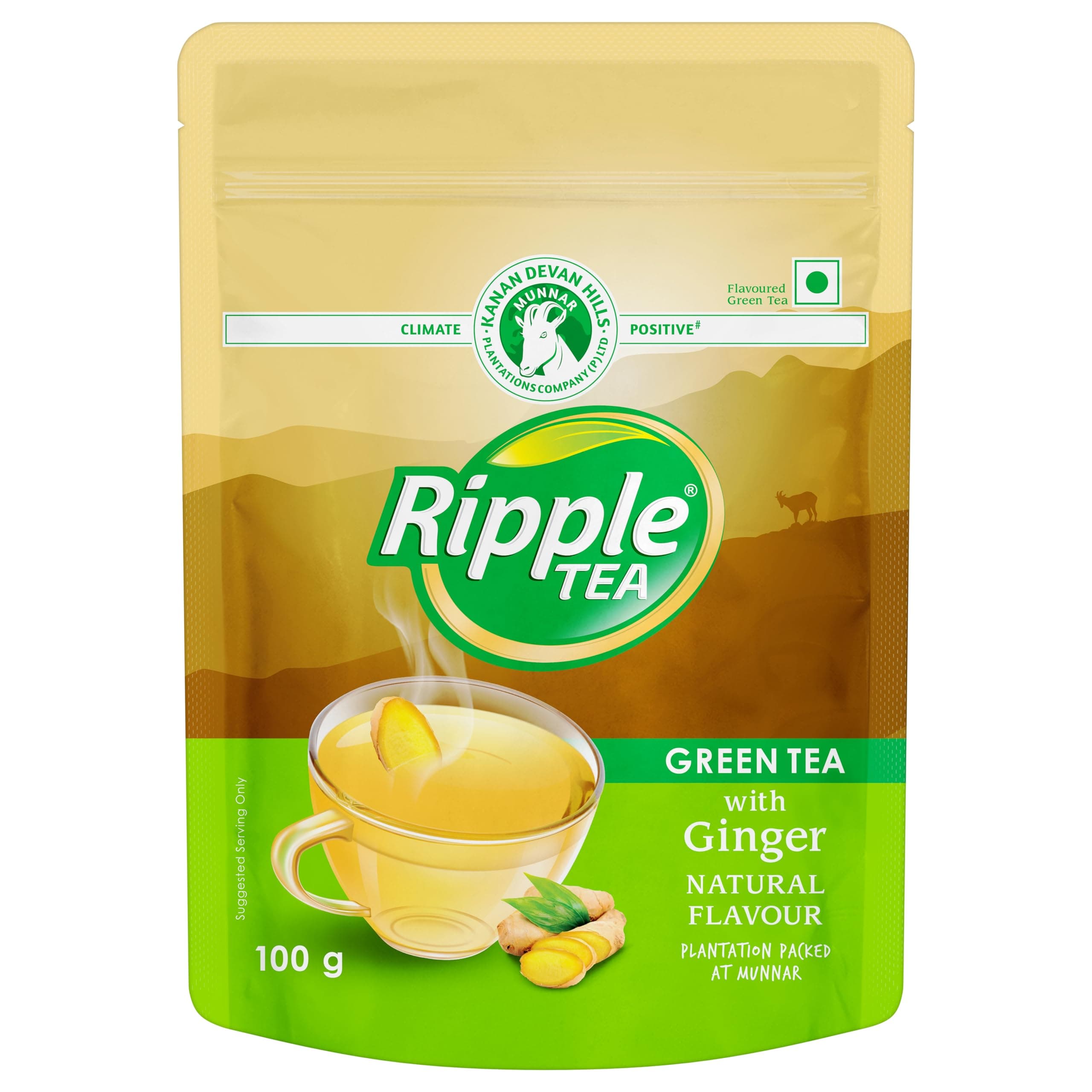 Green Tea with Natural Ginger Flavour - 100gm