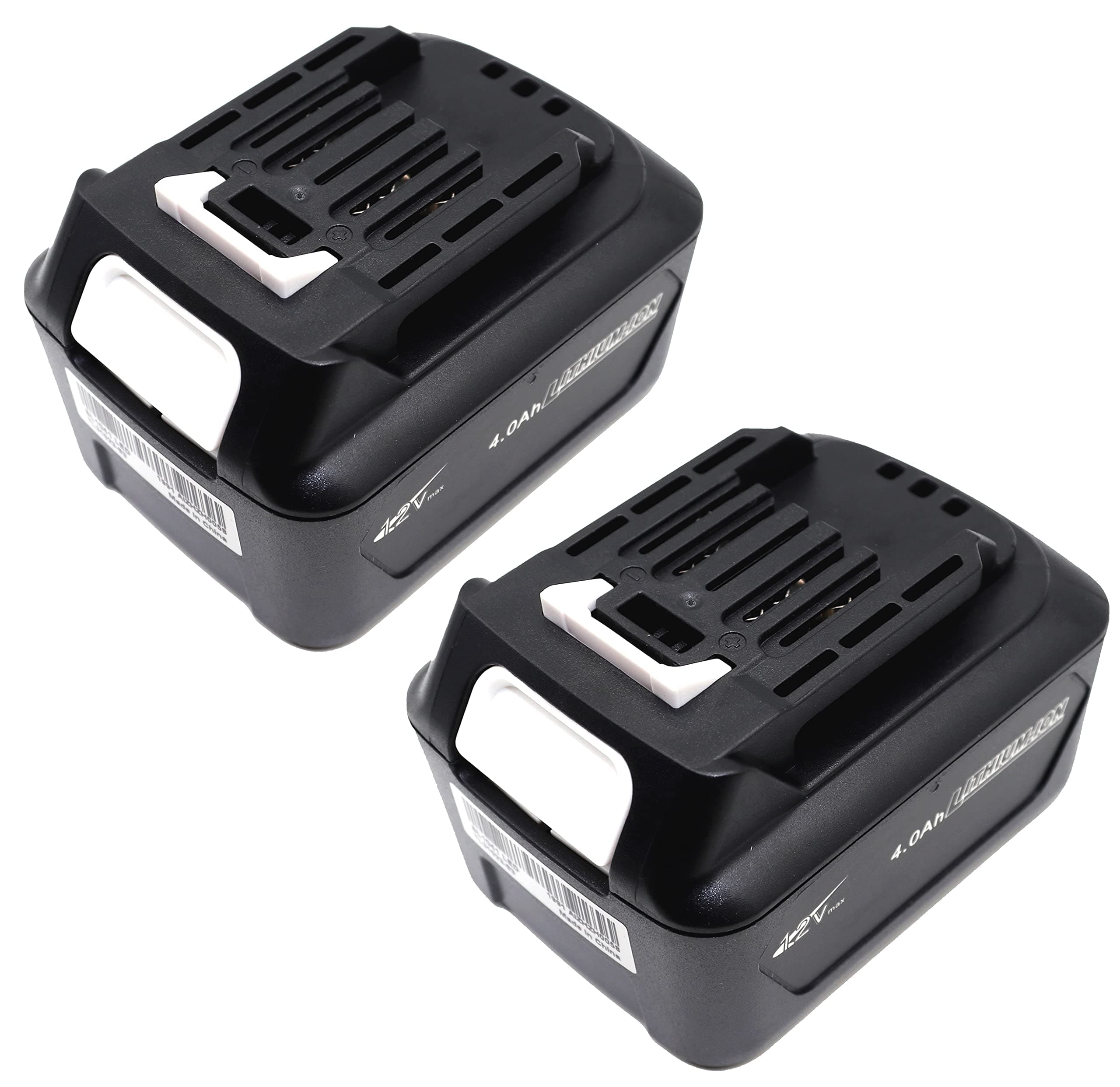 – 2pcs BL1041B 4,0Ah Battery Replace For 12V CXT Battery BL1040B BL1021B BL1016 BL1015 197406-2, Compatible With DF031D TD110D JR103D JR105D HP332D HP333D TM30D HSS01D