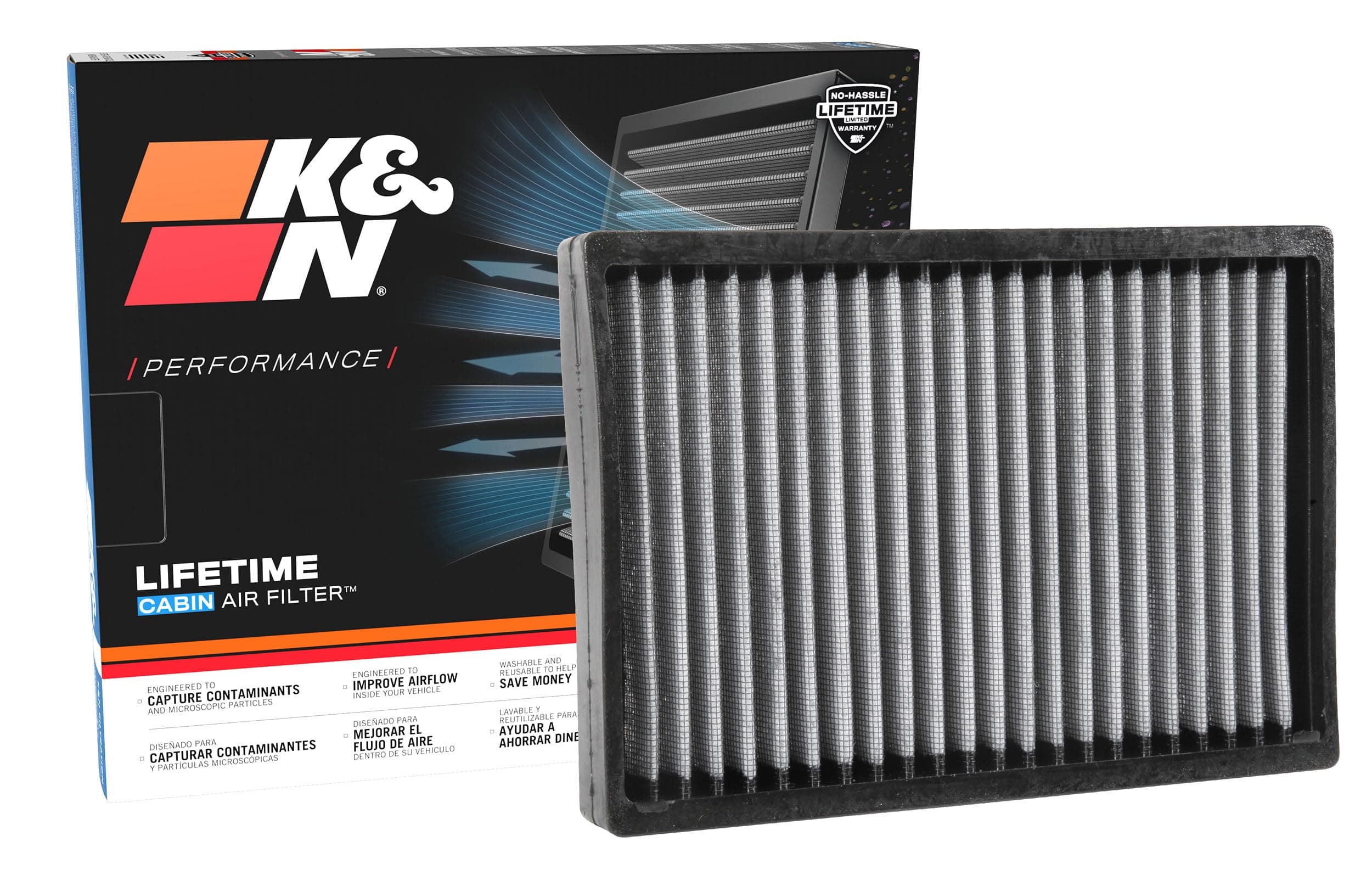 K&N Premium Cabin Air Filter High Performance Washable Cabinet Air Filter for 2012-2019 Mazda (6, 3, CX-5) Vehicles VF2056