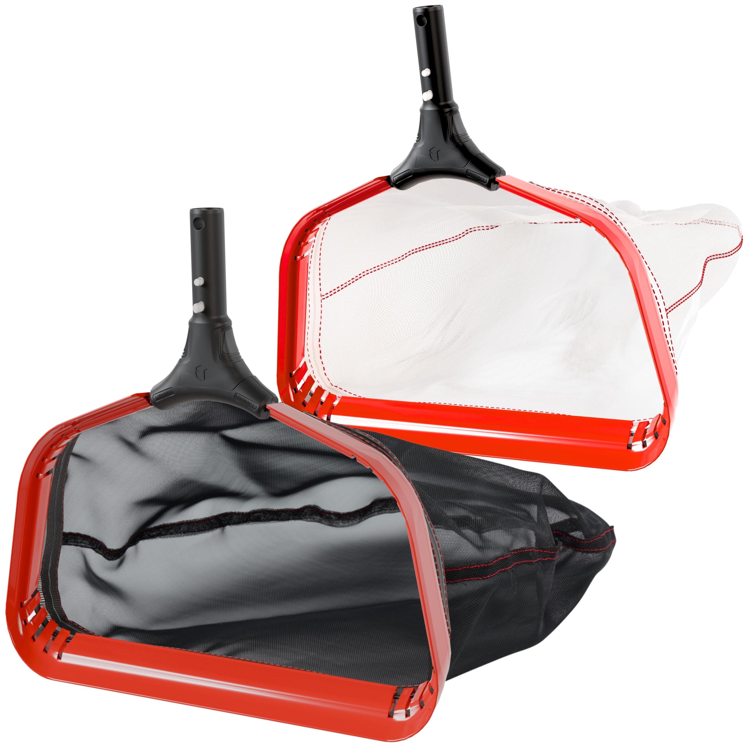 ProTuff Products Silt & Leaf Rake Bundle - 2-Items: 19 Inch Medium & 17 inch Fine Mesh Pool Cleaner for Sand, Silt, Nearly 20 & 18 inch