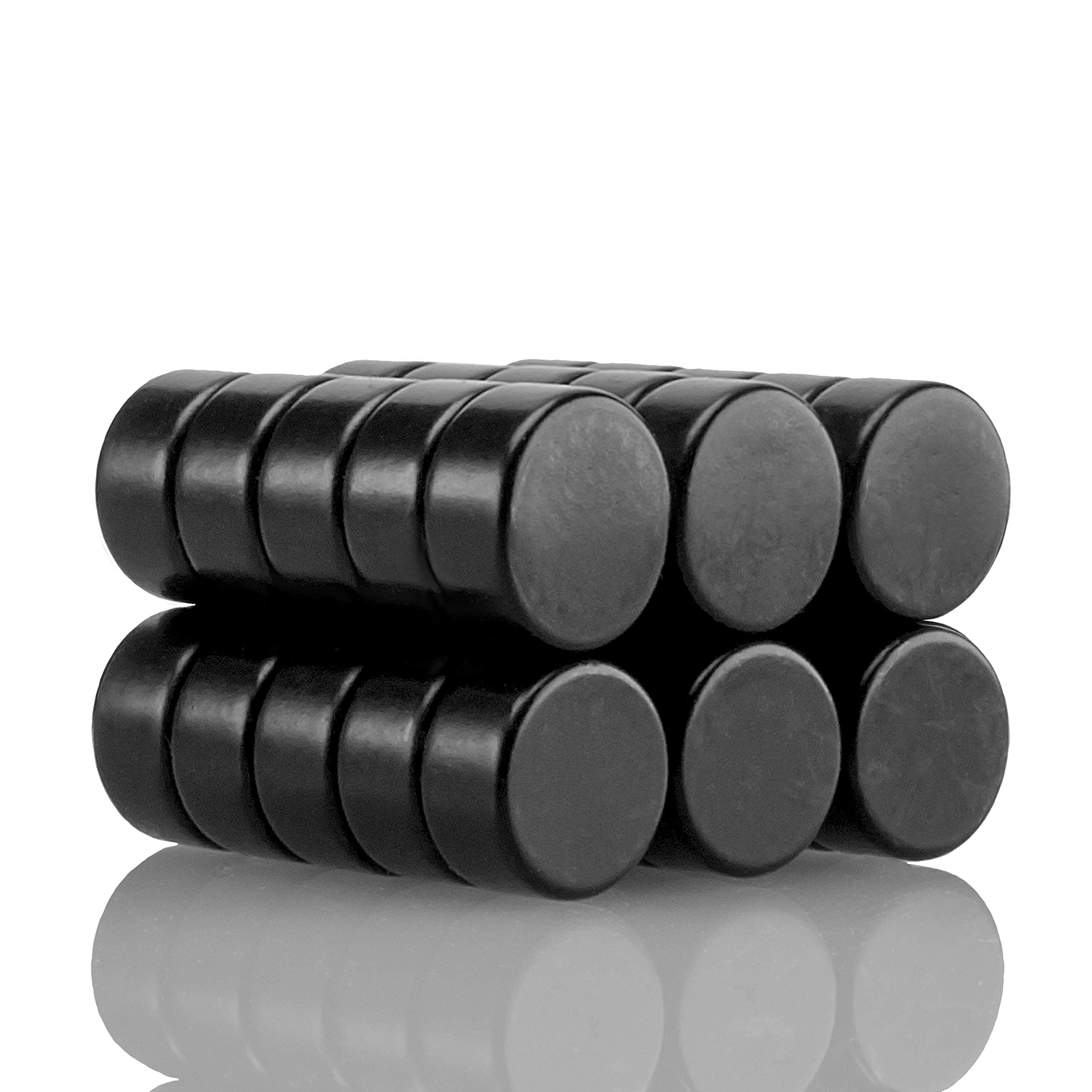 Grimo | 30 Mini Powerful Magnets (Black) – Extra Strong Hold – 6 x 3 mm Extra Strong Small Magnets for Magnetic Whiteboard Fridge Magnetic Boards Neodymium Magnet, neodymium, black, 30 (EU)