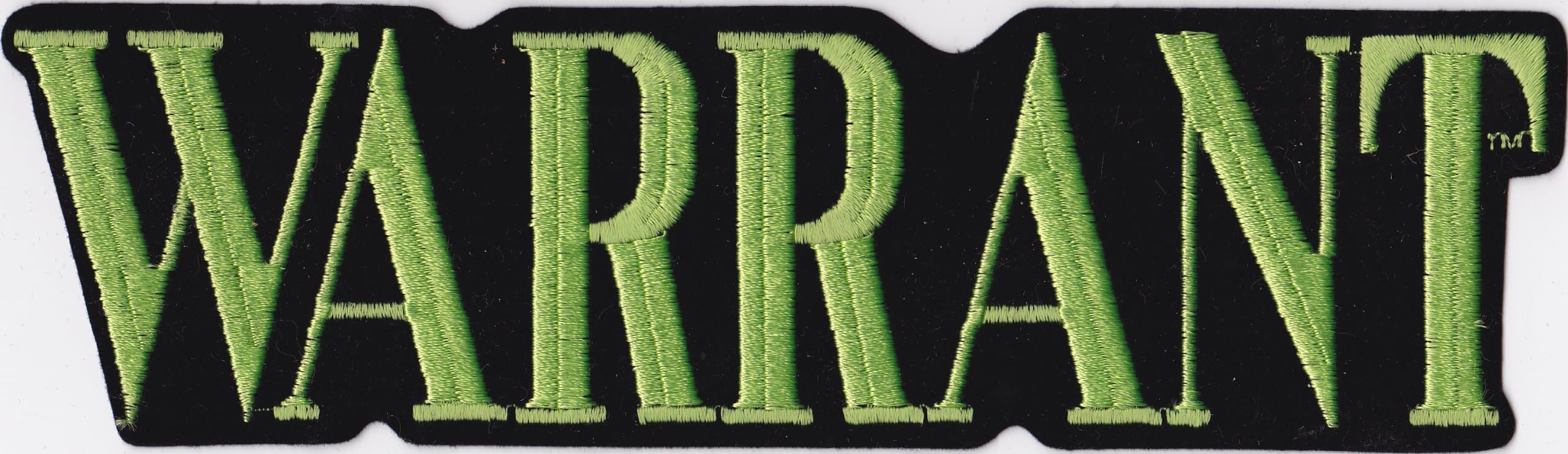 Warrant Rock Music Patch - Neon Green