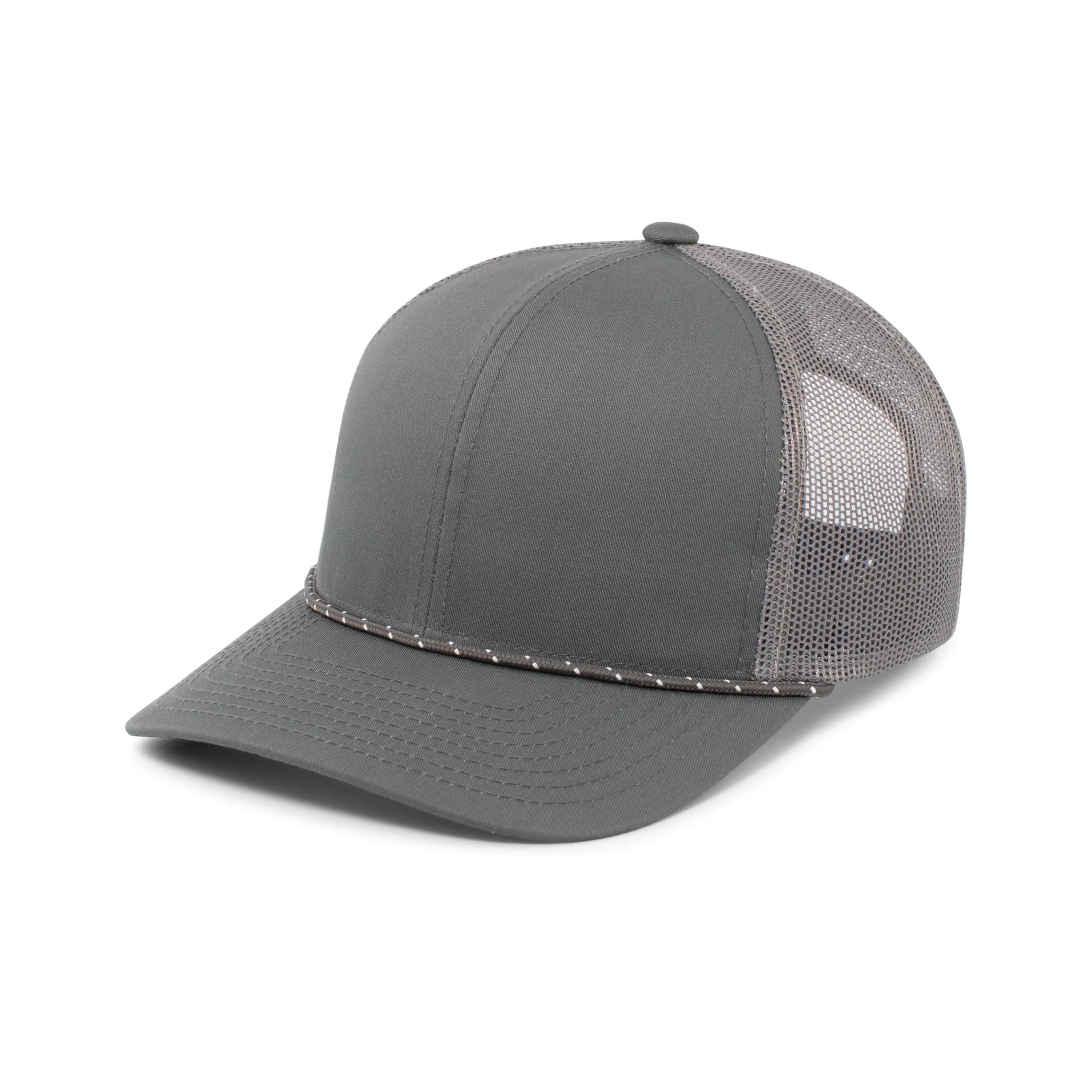 Pacific HeadwearTrucker Snapback Braid Cap – Cotton Blend Mesh Hat, Pro Model Fit and Curved Visor for Everyday Wear
