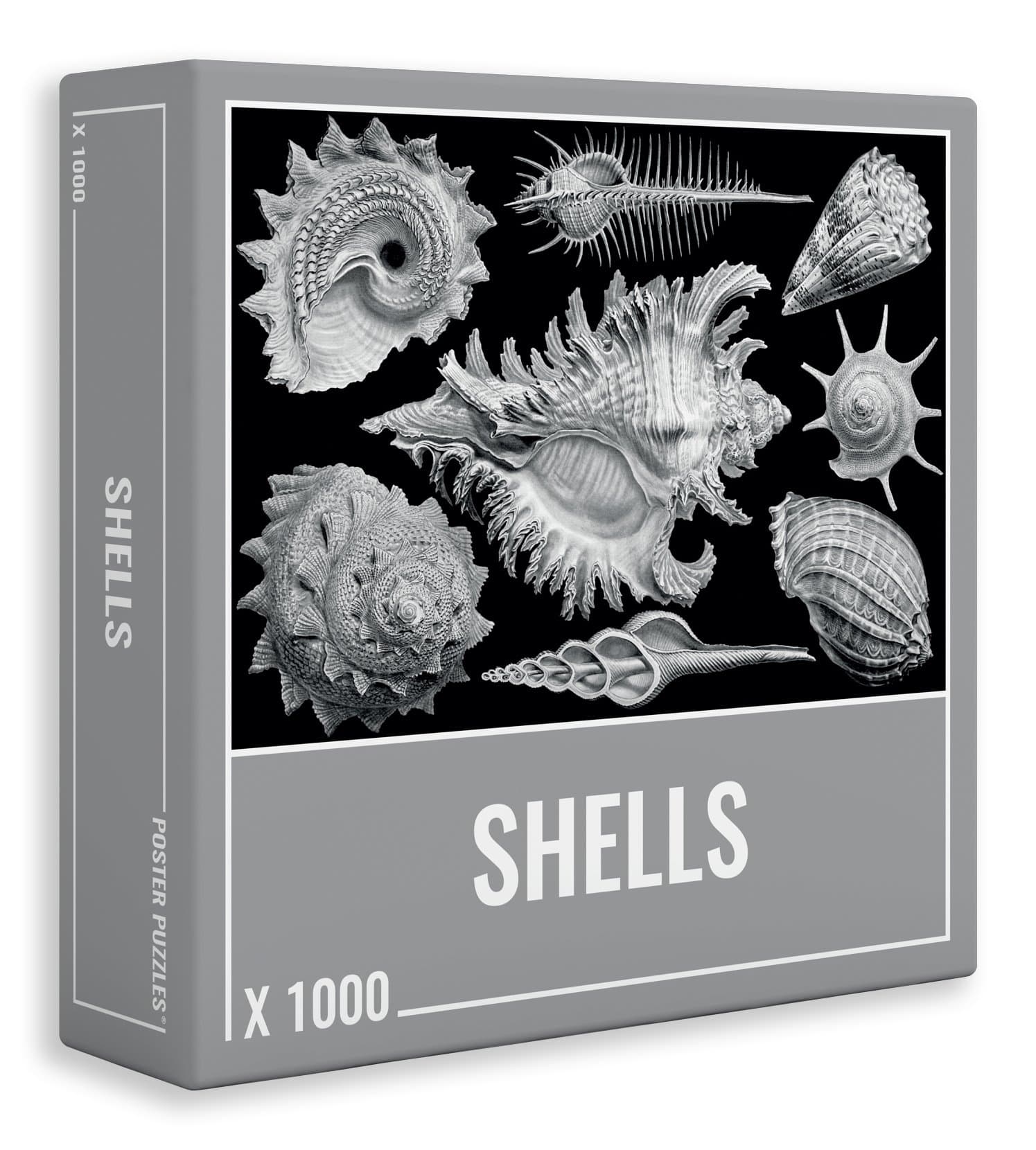 Cloudberries Shells Puzzle | Impossible Jigsaw Puzzles for Adults | 1000 Piece Puzzle with Cool Black and White Design | Hardest Jigsaw Puzzles for Adults