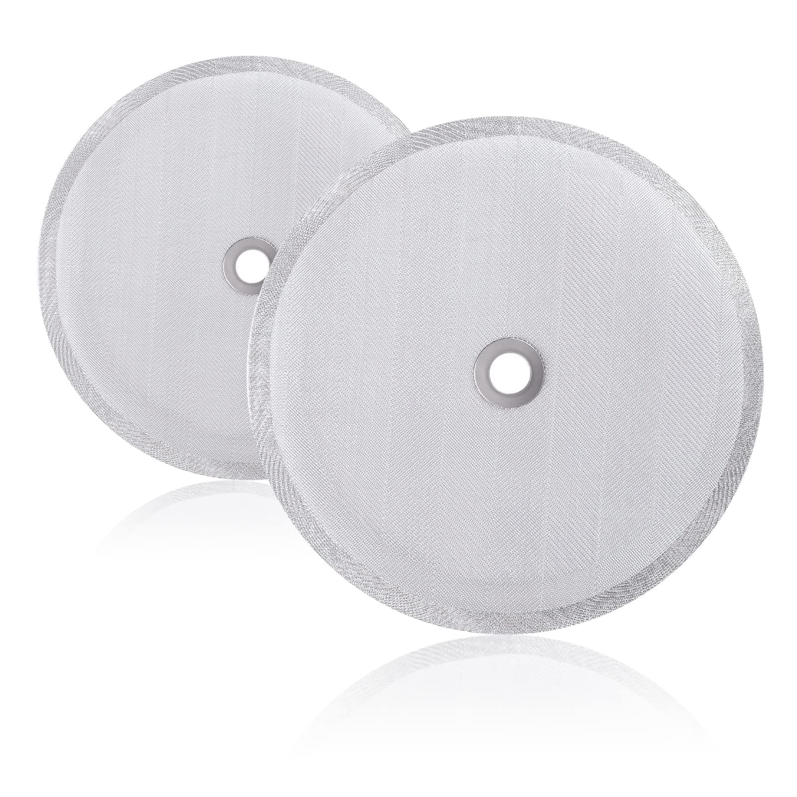 2 Pack French Press Replacement Cafetiere Filter Mesh Screen Reusable Coffee Press Filters 4 Inch Stainless Steel Mesh Coffee Filter for 8 Cup/ 34 OZ/ 1000 ml Coffee Tea Makers