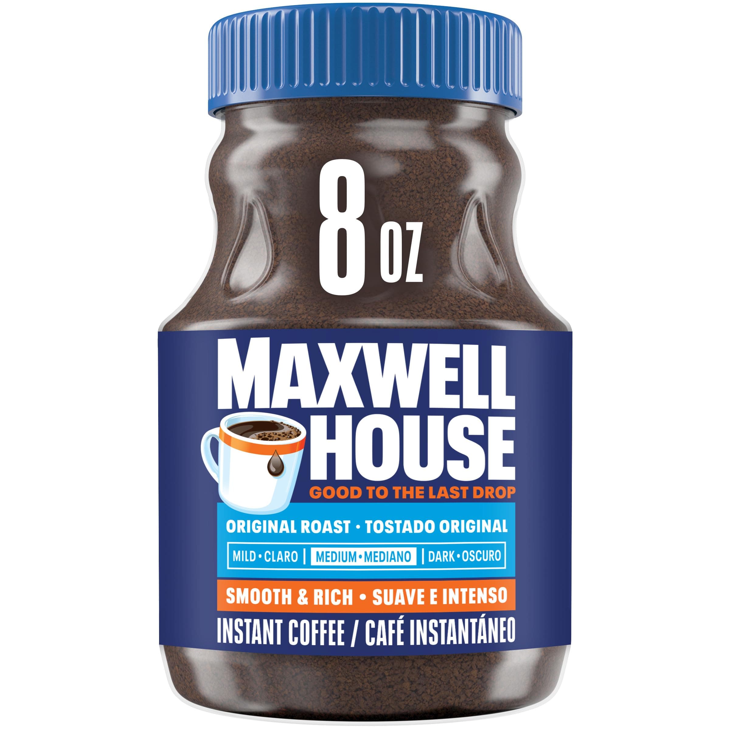 Maxwell House Original Roast Instant Coffee, 8 oz Jar