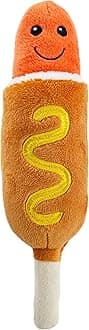 12.5 Inches Plush Pet Toy Corn Dog with Squeaker