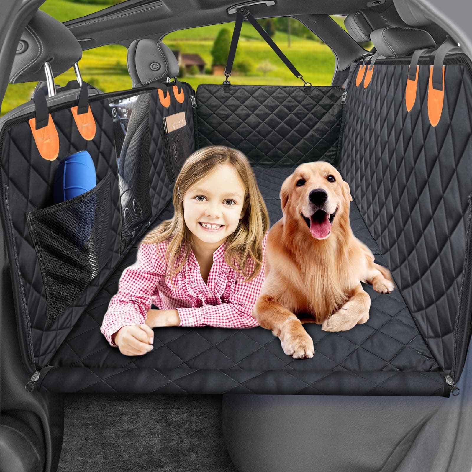 Dog Seat Covers with Detachable Mesh Visual Window