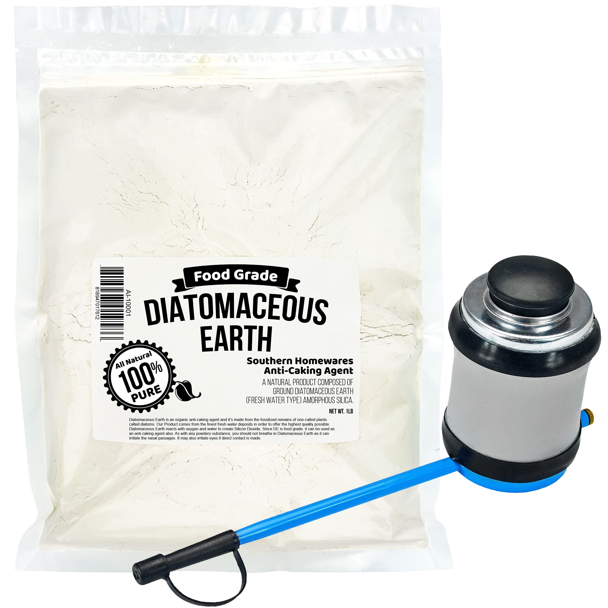 Powder Duster with 1lb Diatomaceous Earth