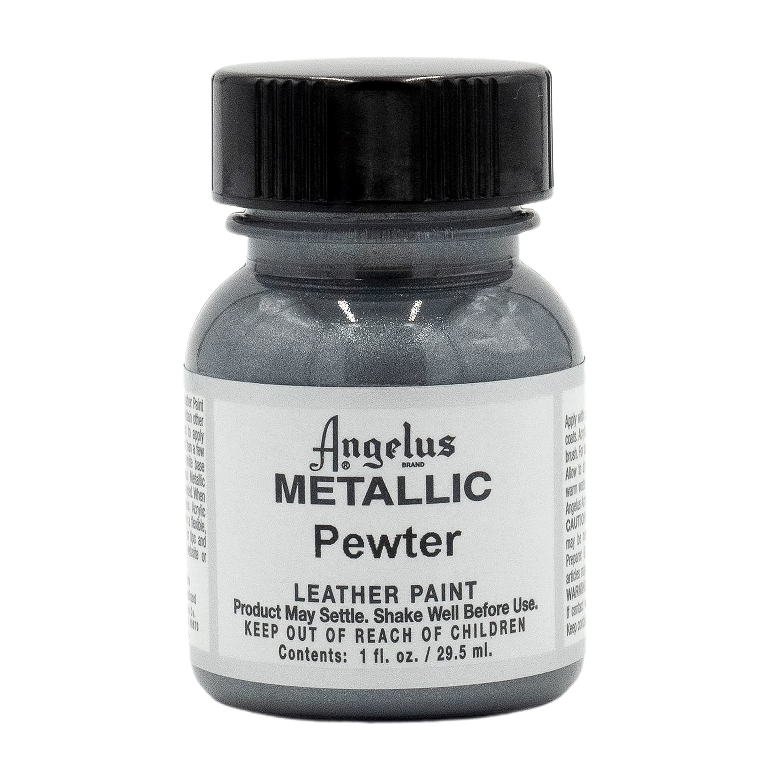 Angelus Metallic Leather Paint, 1 oz., Pewter