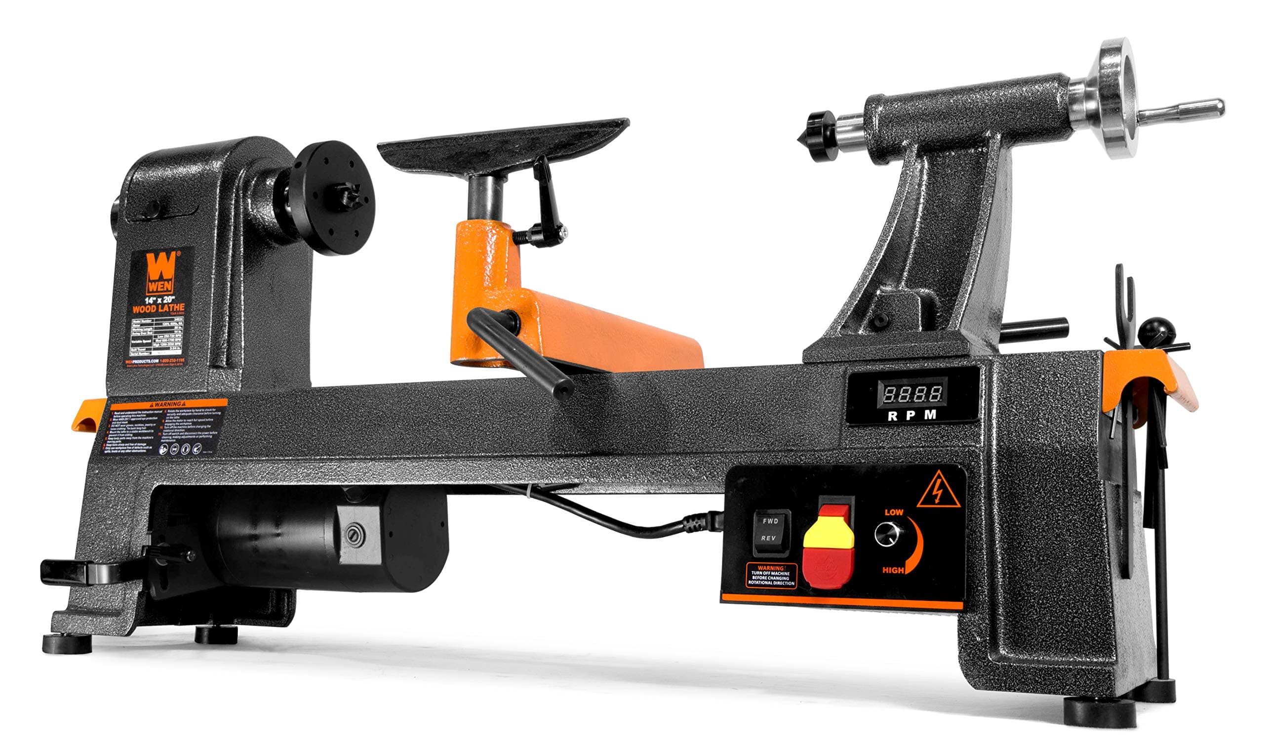 34035 6-Amp 14-Inch by 20-Inch Variable Speed Benchtop Wood Lathe