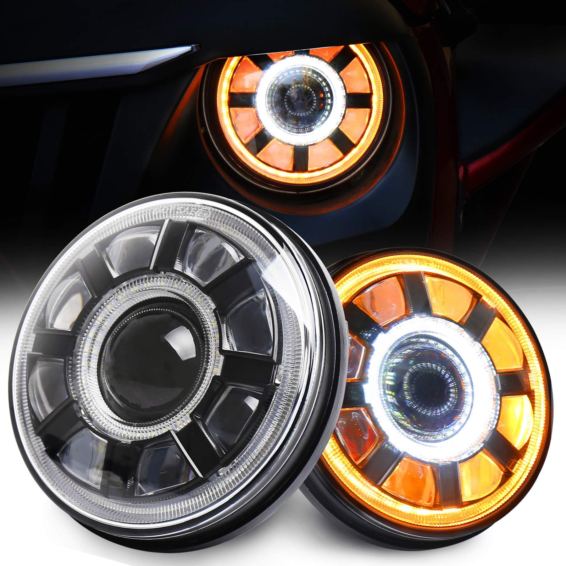 7inch Dual Halo Headlights