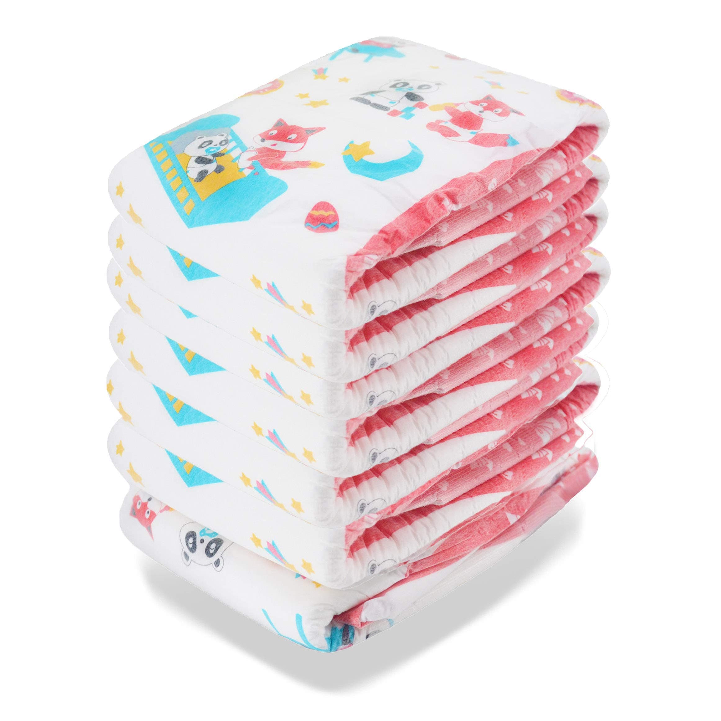 Baby Printed Diaper 7 Pieces(Red)