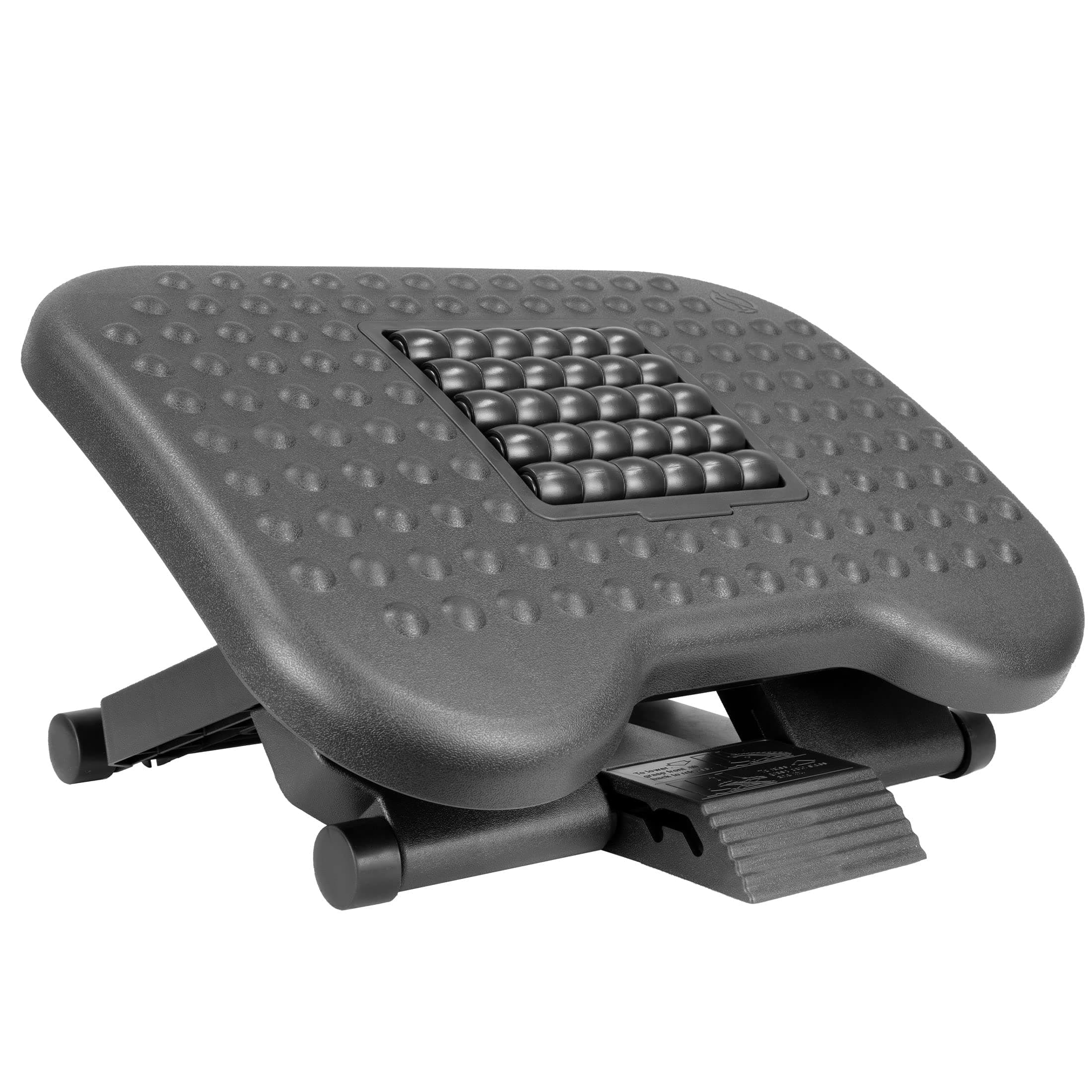 Adjustable Ergonomic Footrest (w/ Massage Rollers)