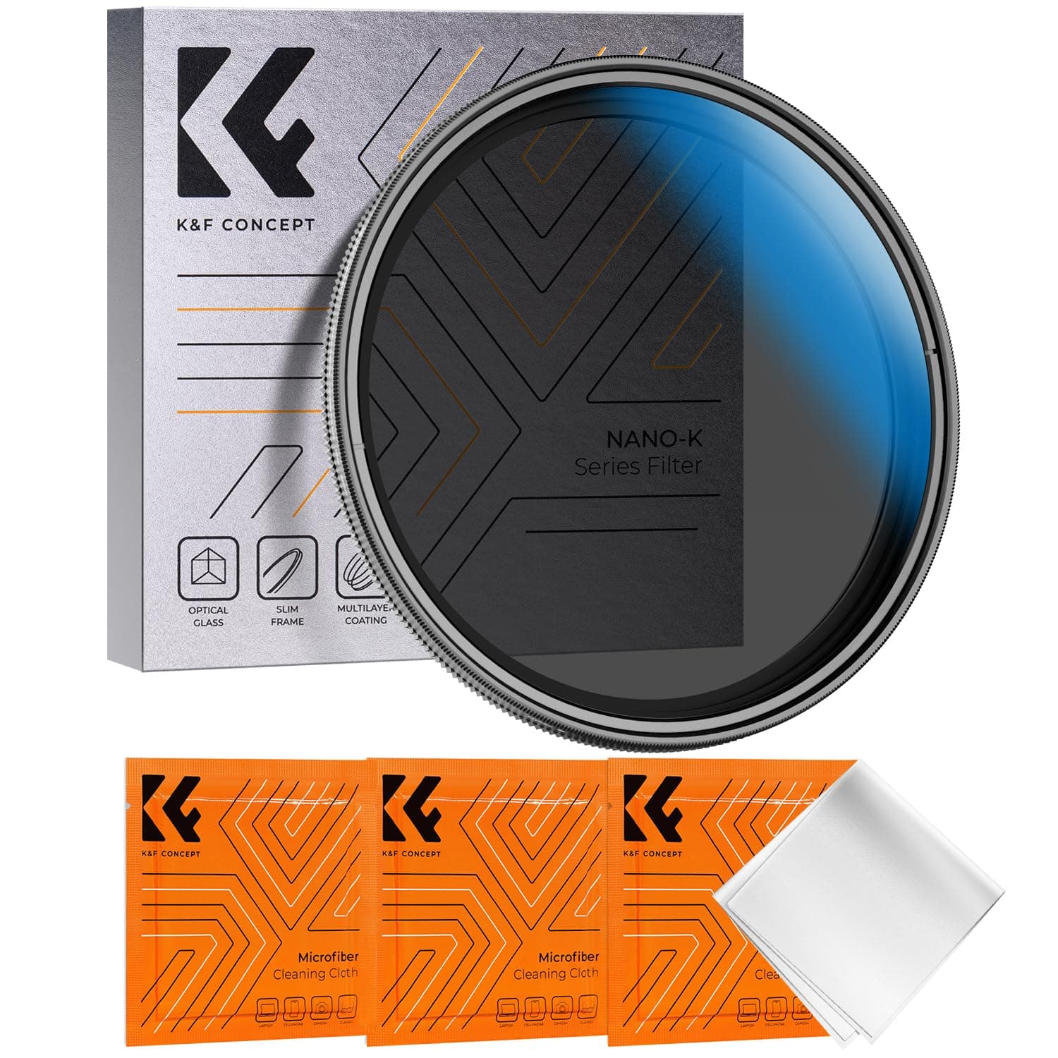 – K&F Concept 67mm Variable ND2-32 Lens Filter (1-5 Stops) Variable Neutral Density Lens Filter No X Cross with 18 Multi-Layer Coatings for Camera Lens (K- Series)