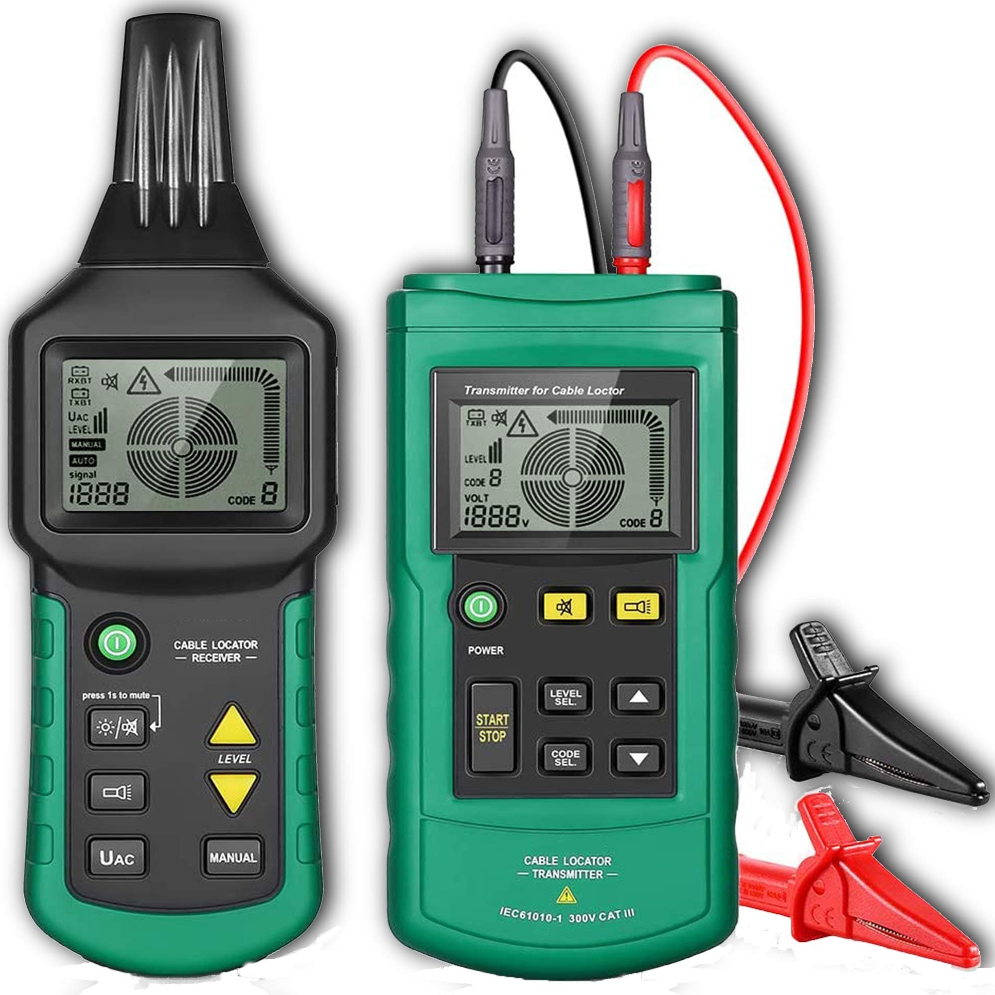 Underground Wire Tracker Cable Metal Pipe Locator Detector Professional Tester Conducting Cables, Electrical Circuits, Pipelines, Fuses, Switches, Short Circuits Finder Through Concrete-GFL-107