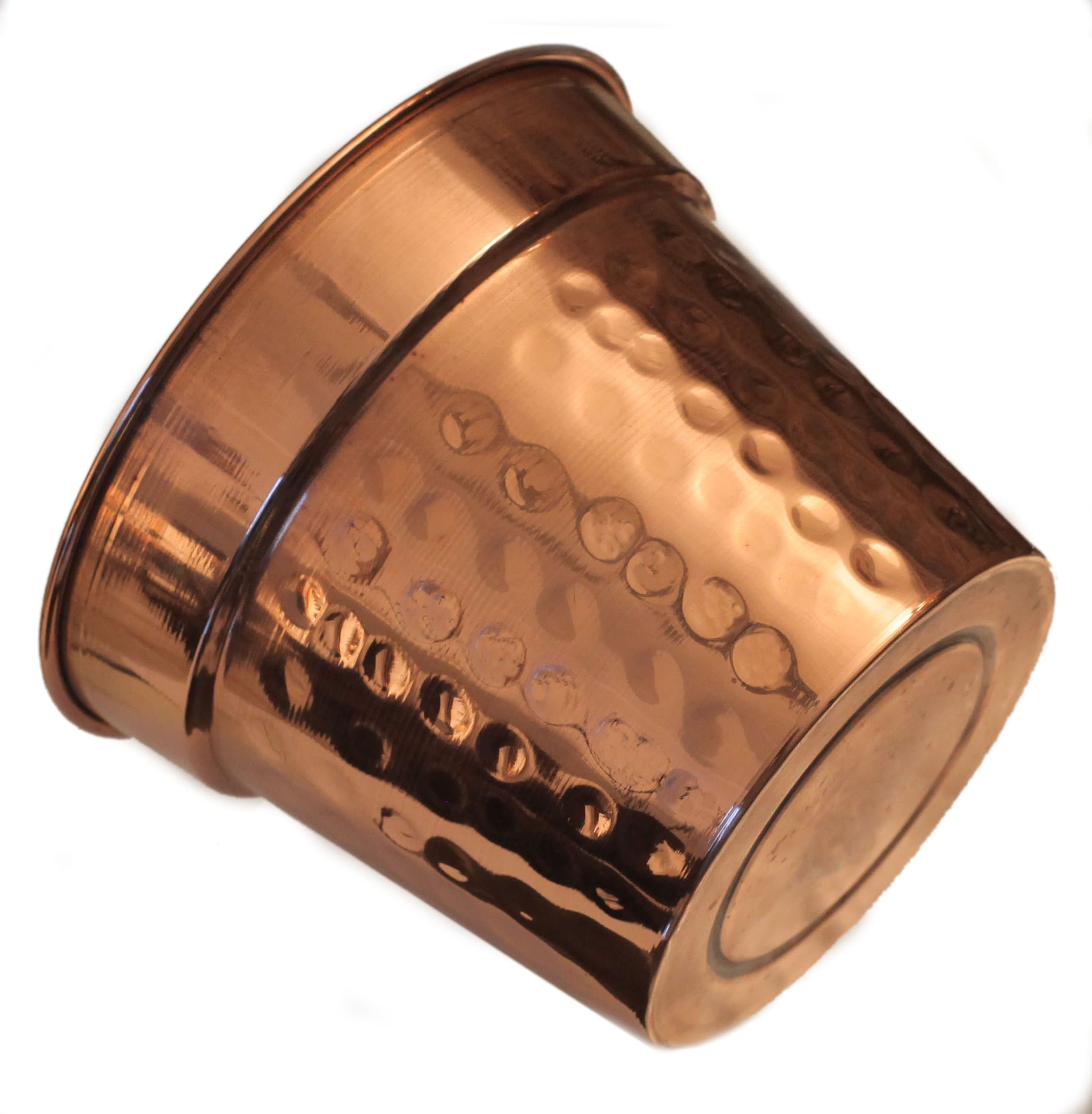 Dago's Copper Designs GP-203-S 1-Piece Hammered Solid Copper Seamless Planter, 6-1/2-Inch by 6-1/2-Inch by 5-1/2-Inch