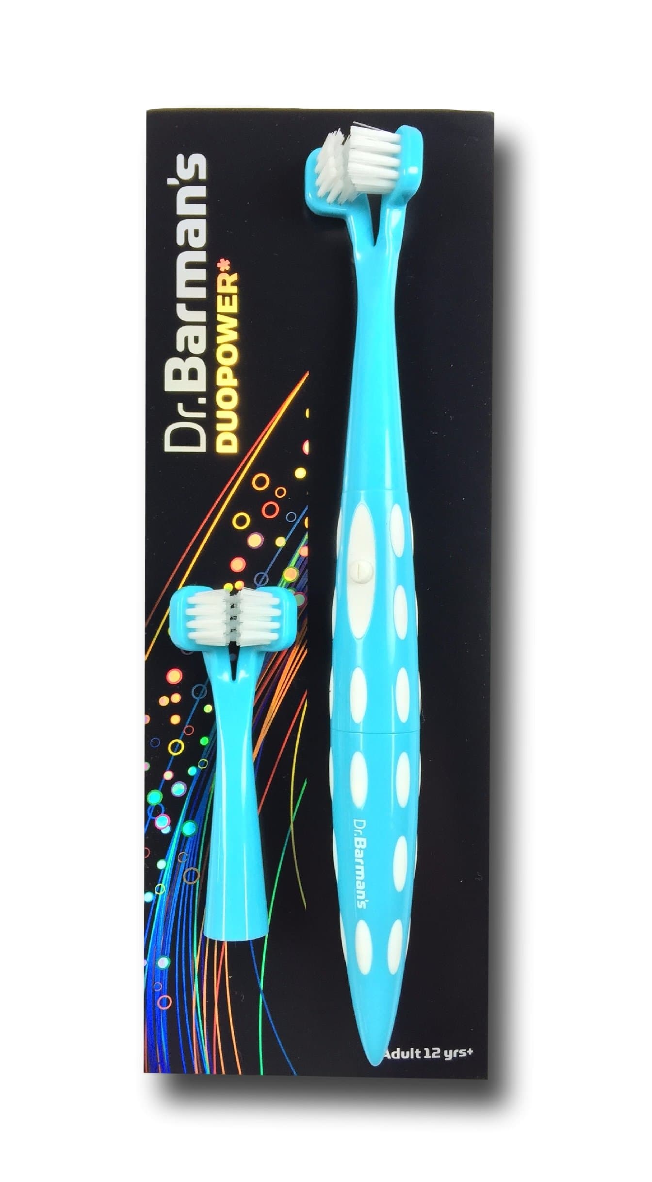 Dr. Barman's Duopower Sonic Toothbrush with Replacement Head (Blue)