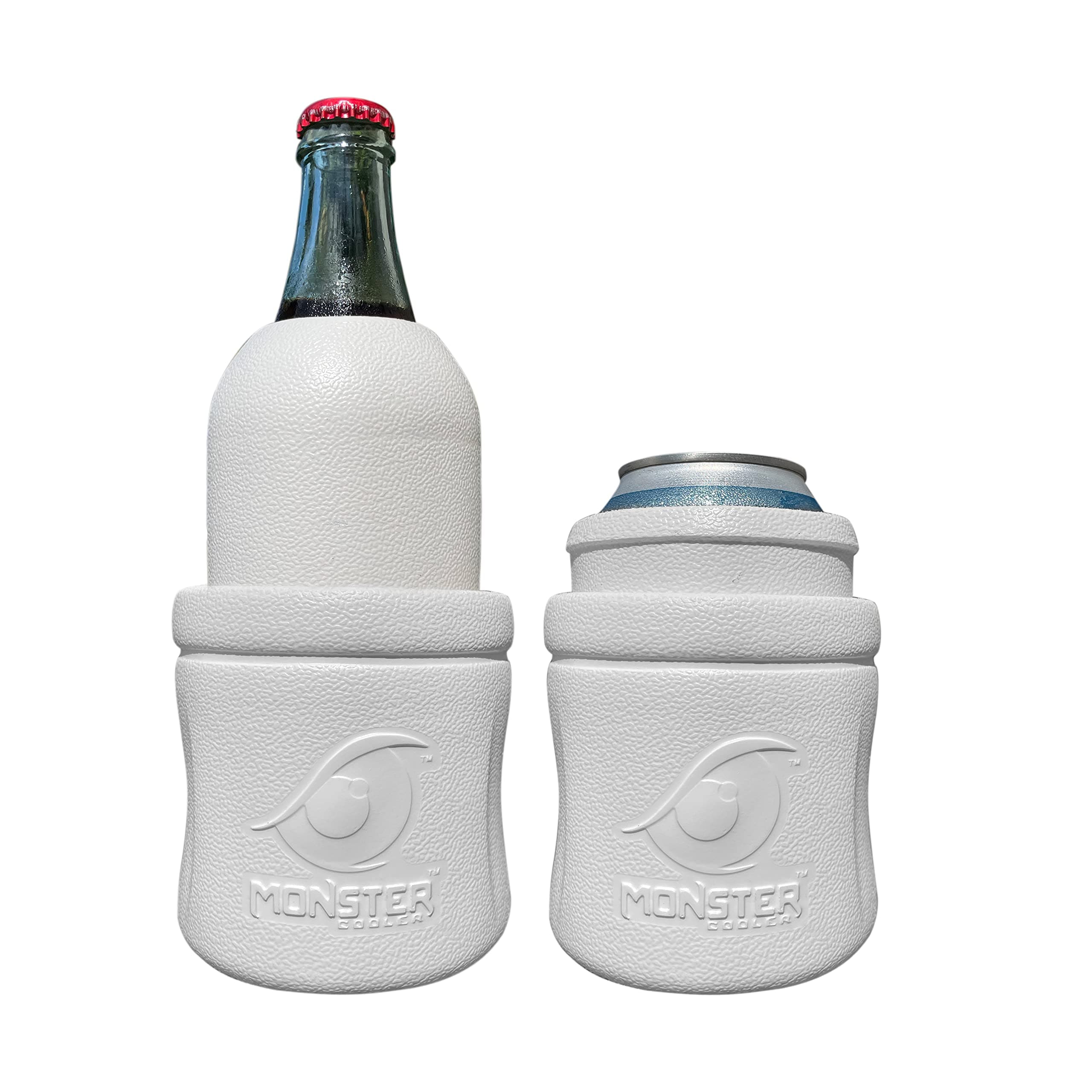 3-in-1 ONLY Adjustable Can/Bottle Cooler | ONLY Lightweight Indestructible Beverage Cooler | Fits most Bottle Shapes and Sizes | for Hard Seltzer, Beer, Soda (White, Single)