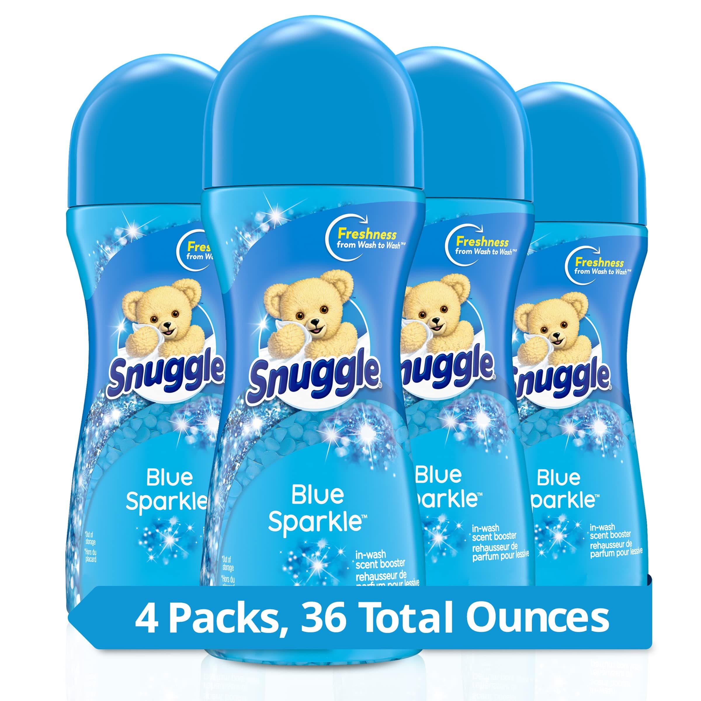 Scent Shakes in-Wash Scent Booster Beads, Blue Sparkle, 9 Ounce (Pack of 4)