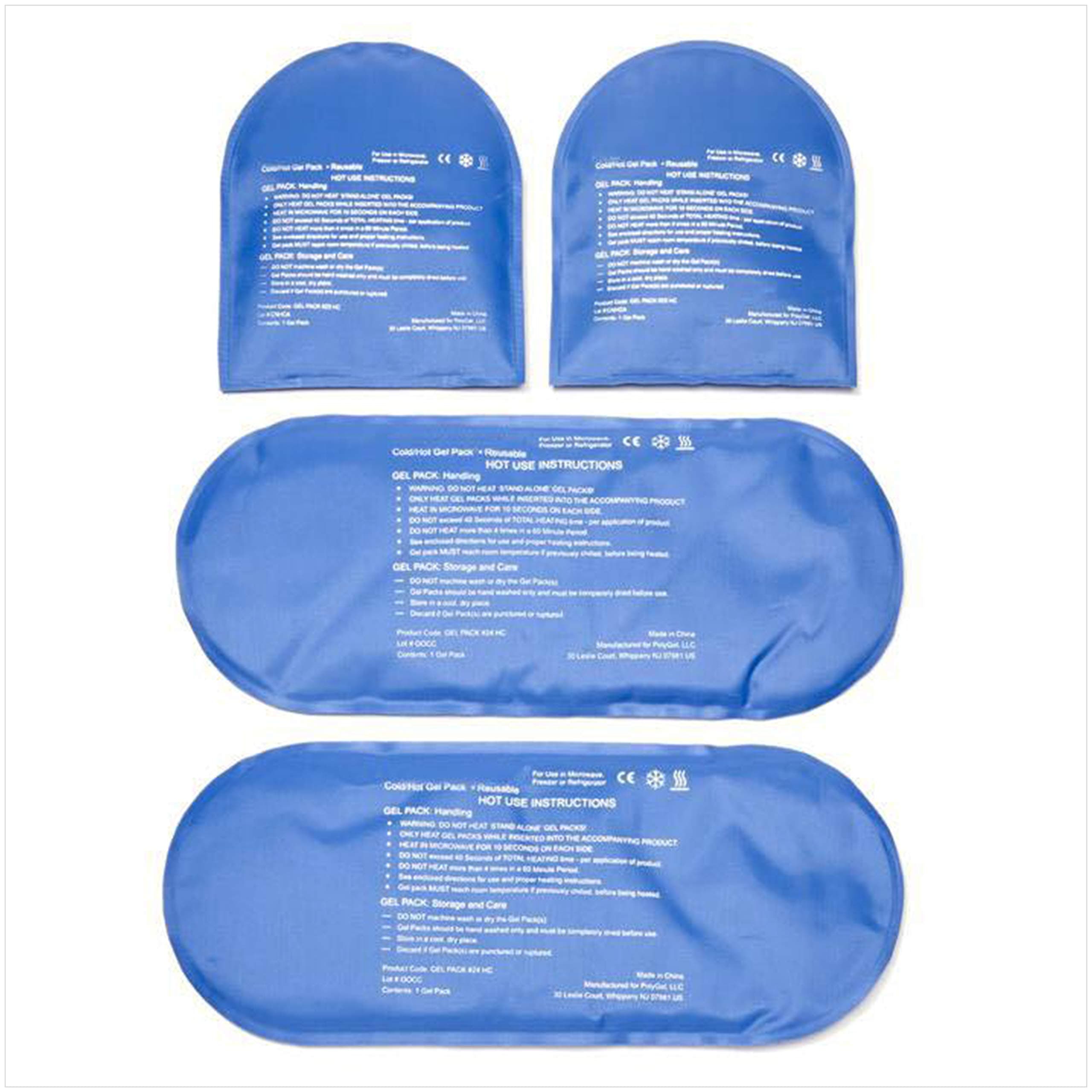 NatraCure Replacement Gel Packs for Cold Therapy Socks - (4-Piece Set) Extra Gel Ice Packs Reusable, Compresses for Injuries, Flexible Ice Packs Reusable, Small Ice Packs, Thin Ice Packs - GP23-24