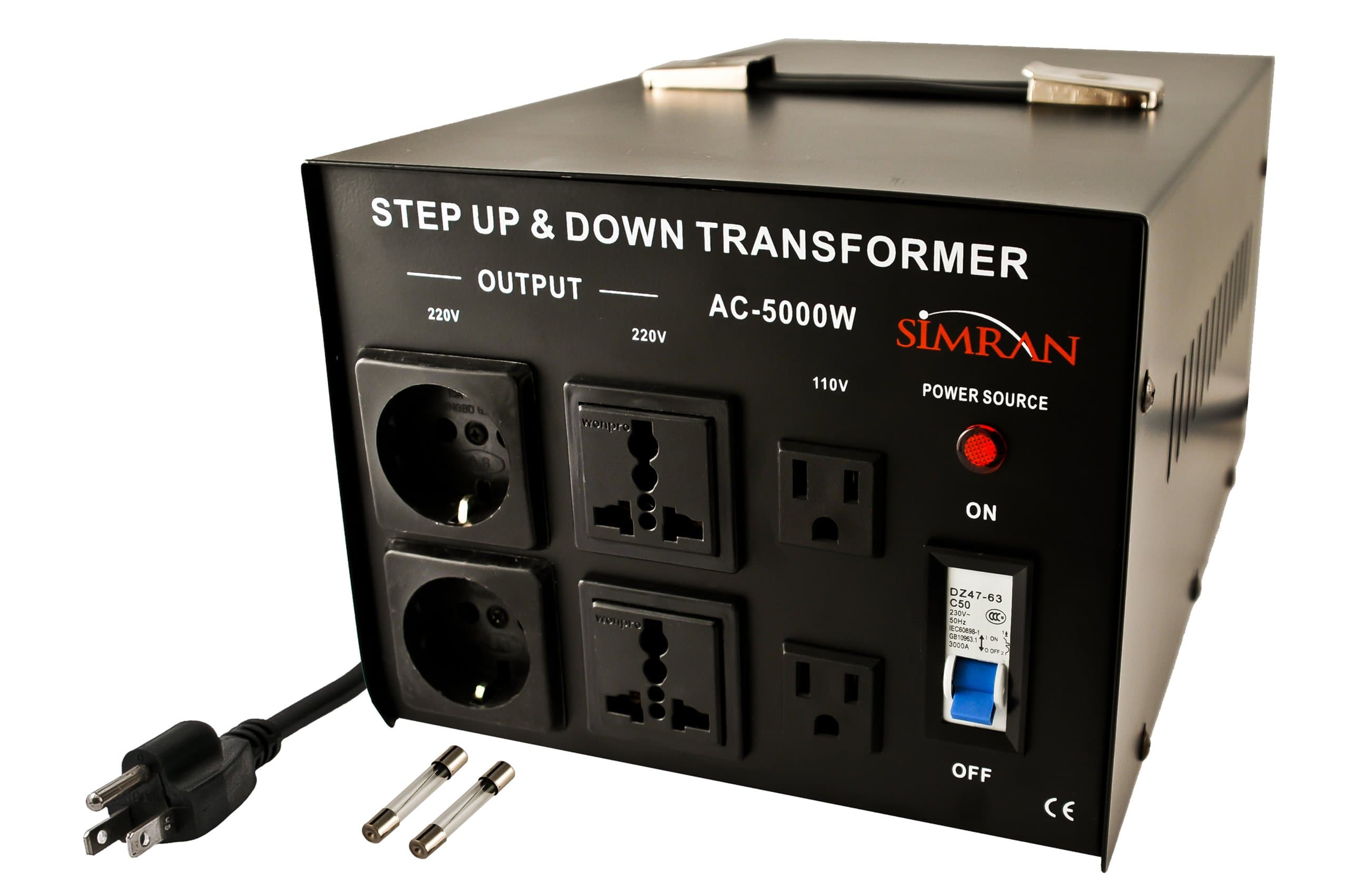 Simran AC-5000 Step Up/Down Voltage Converter Transformer 110V/220V - 5000 Watts