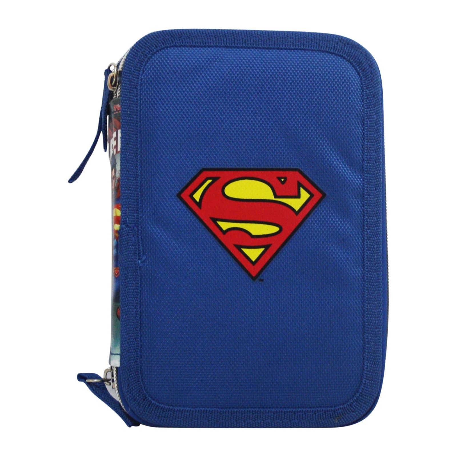 Dc Comics Superman S Case School Colors Pencils Pen Three Zip