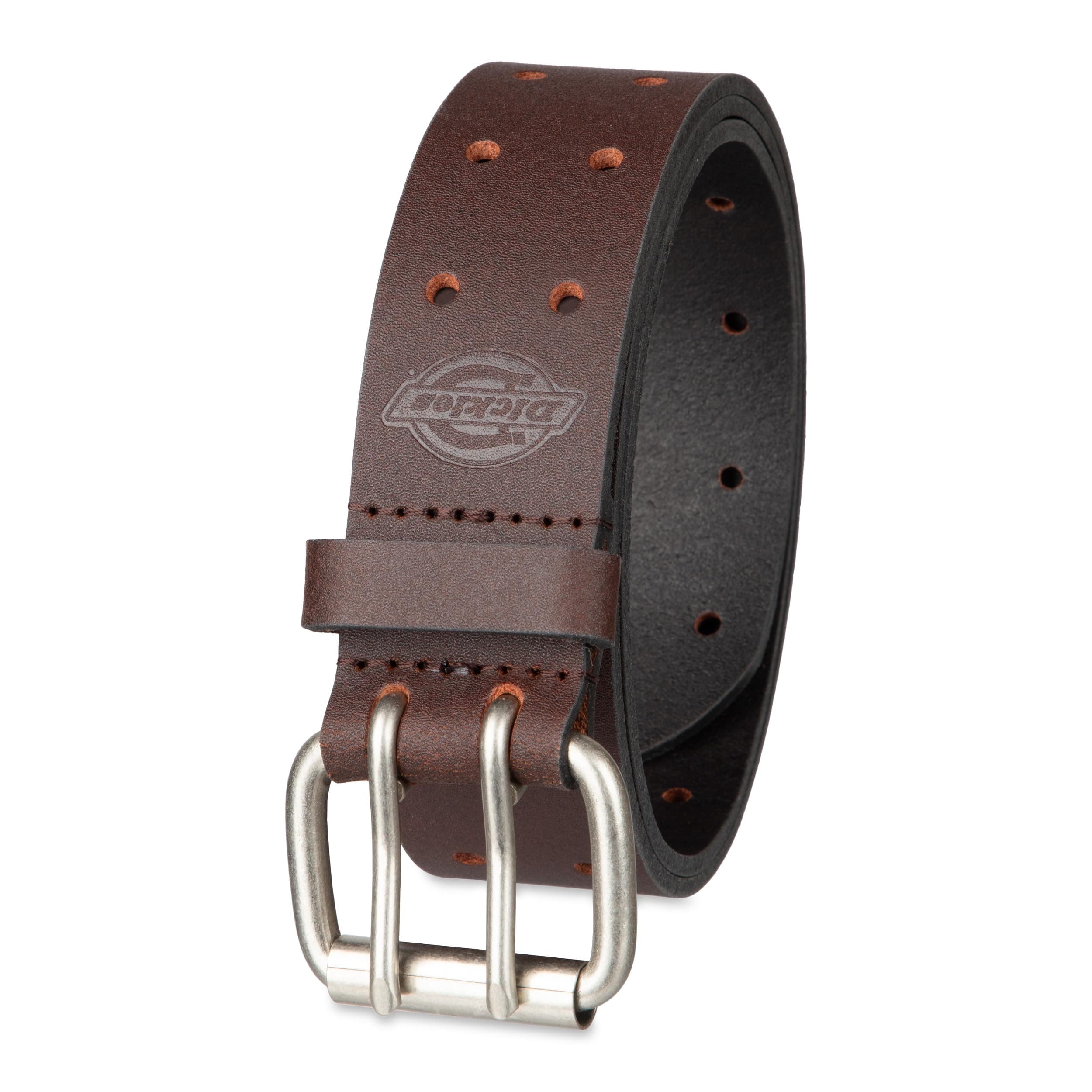 Men's Double Prong Leather Work Belt – Fully Adjustable, Regular & Big and Tall Sizes
