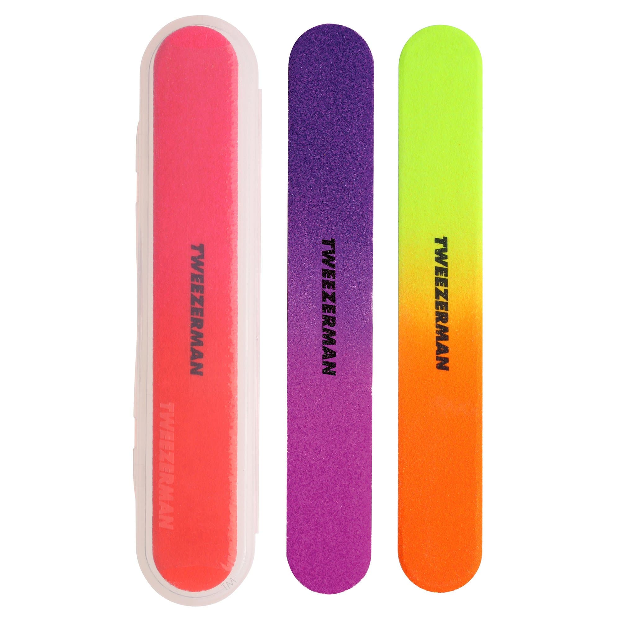 Tweezerman Neon Hot Nail Filemates, 3 Count