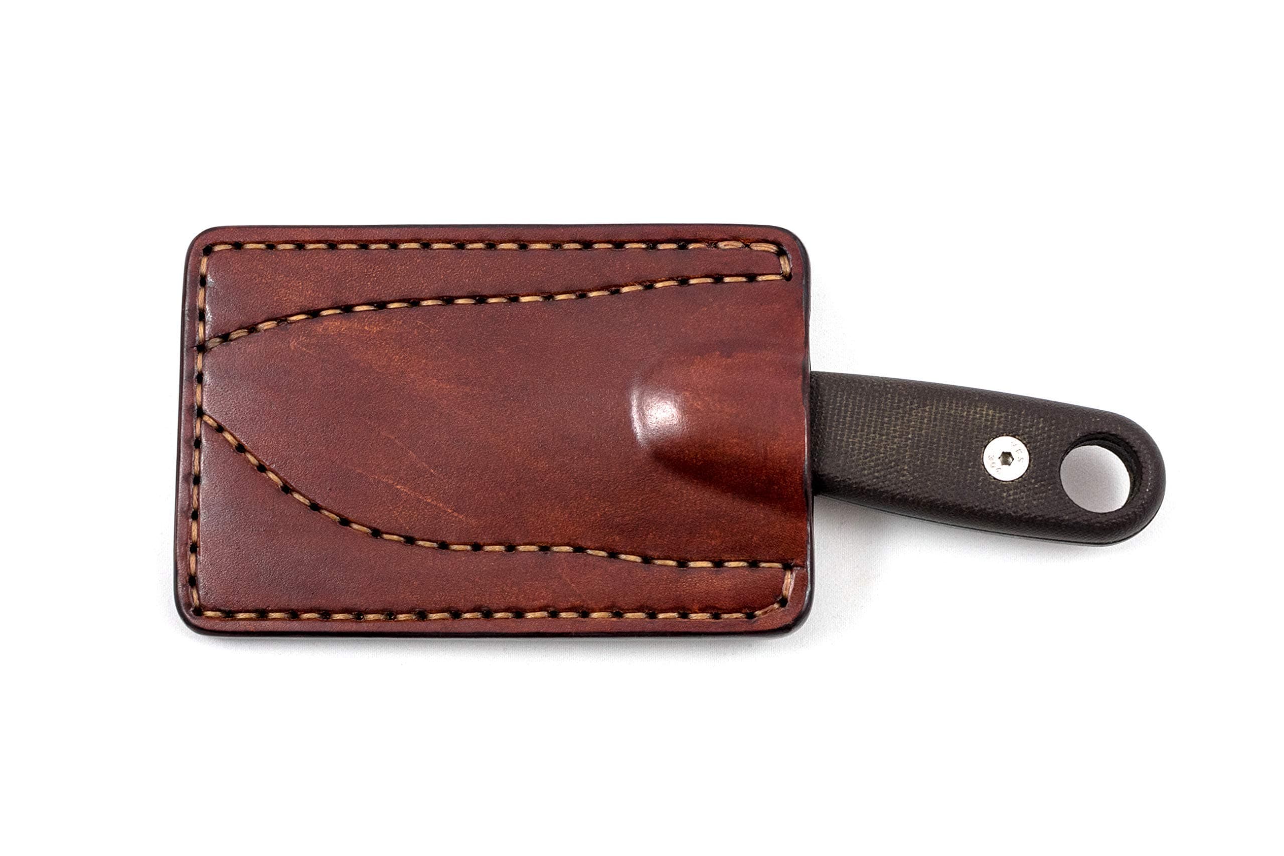 Brown Pocket Leather Sheath made for Esee Izula 2, fixed knife pouch, pocket knife leather case, custom leather sheath, fixed knife edc